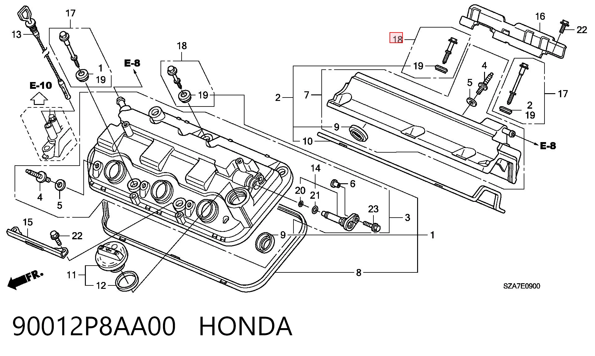 90012P8AA00 Honda 