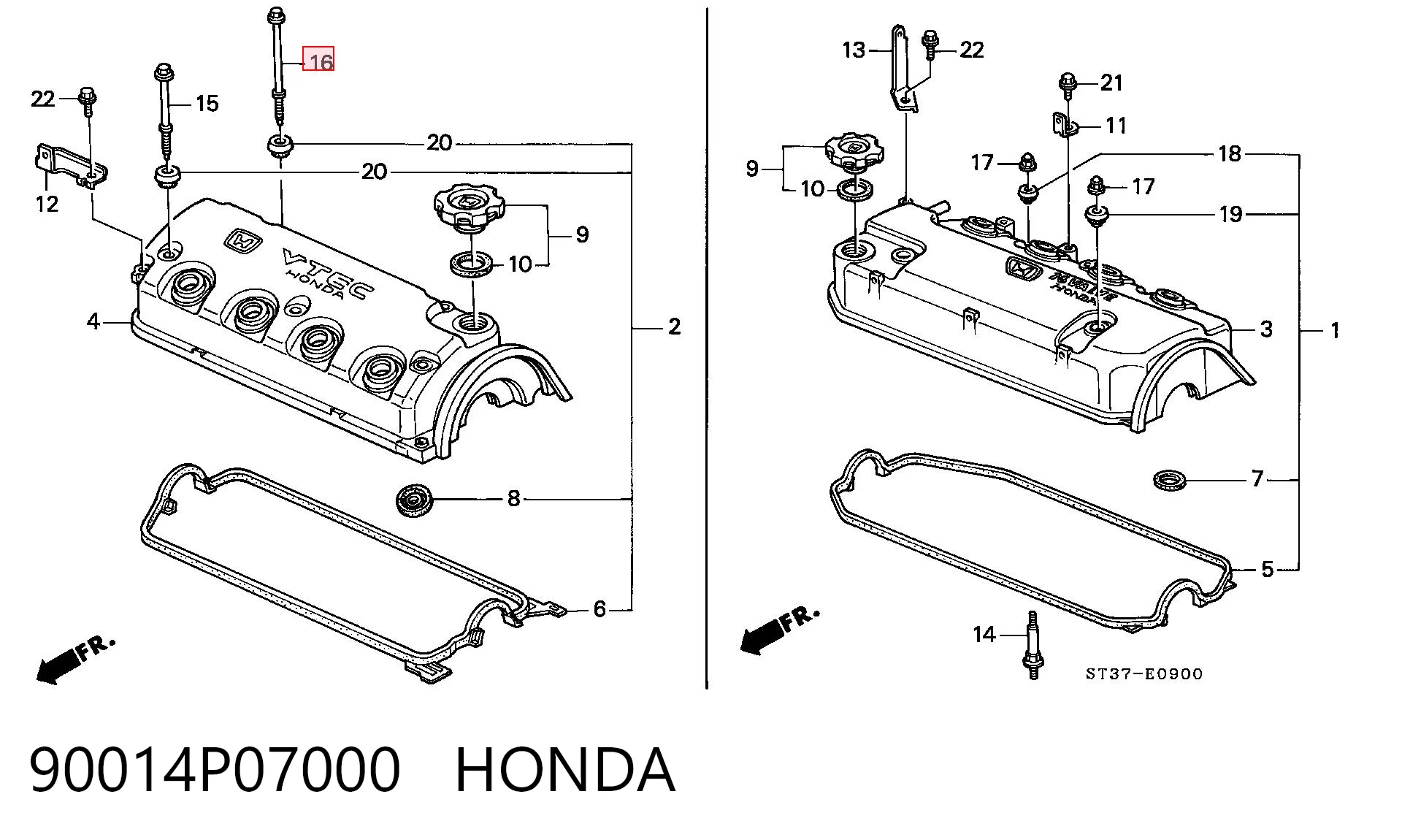 90014P07000 Honda 