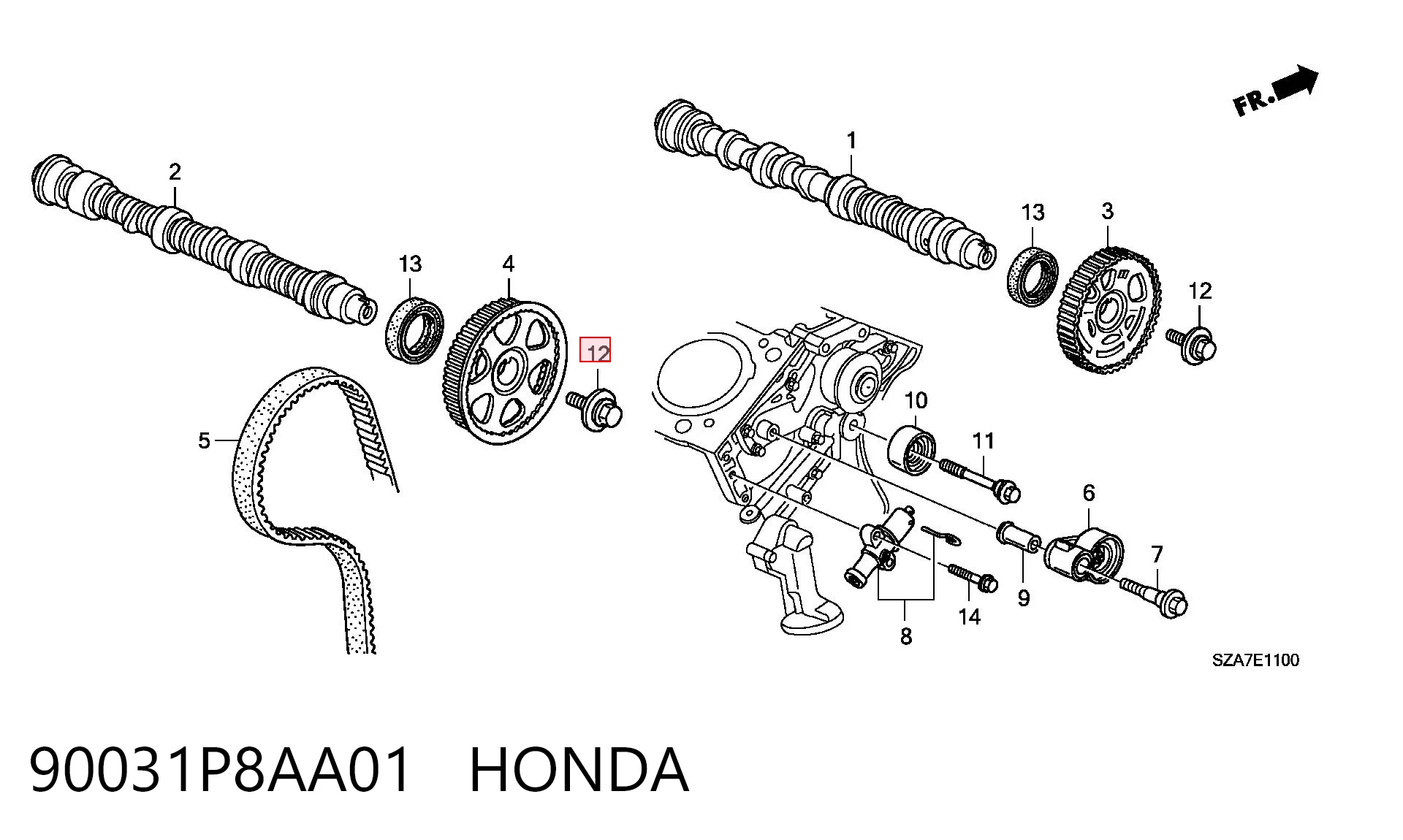 90031P8AA01 Honda 