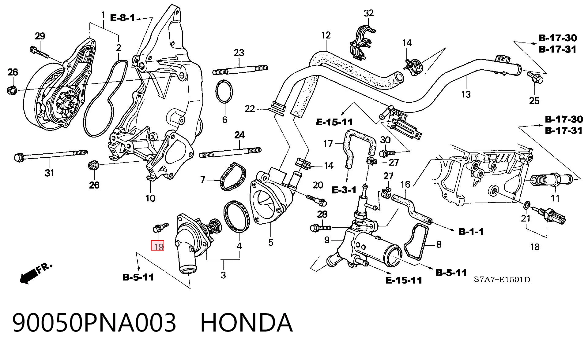 90050PNA003 Honda 