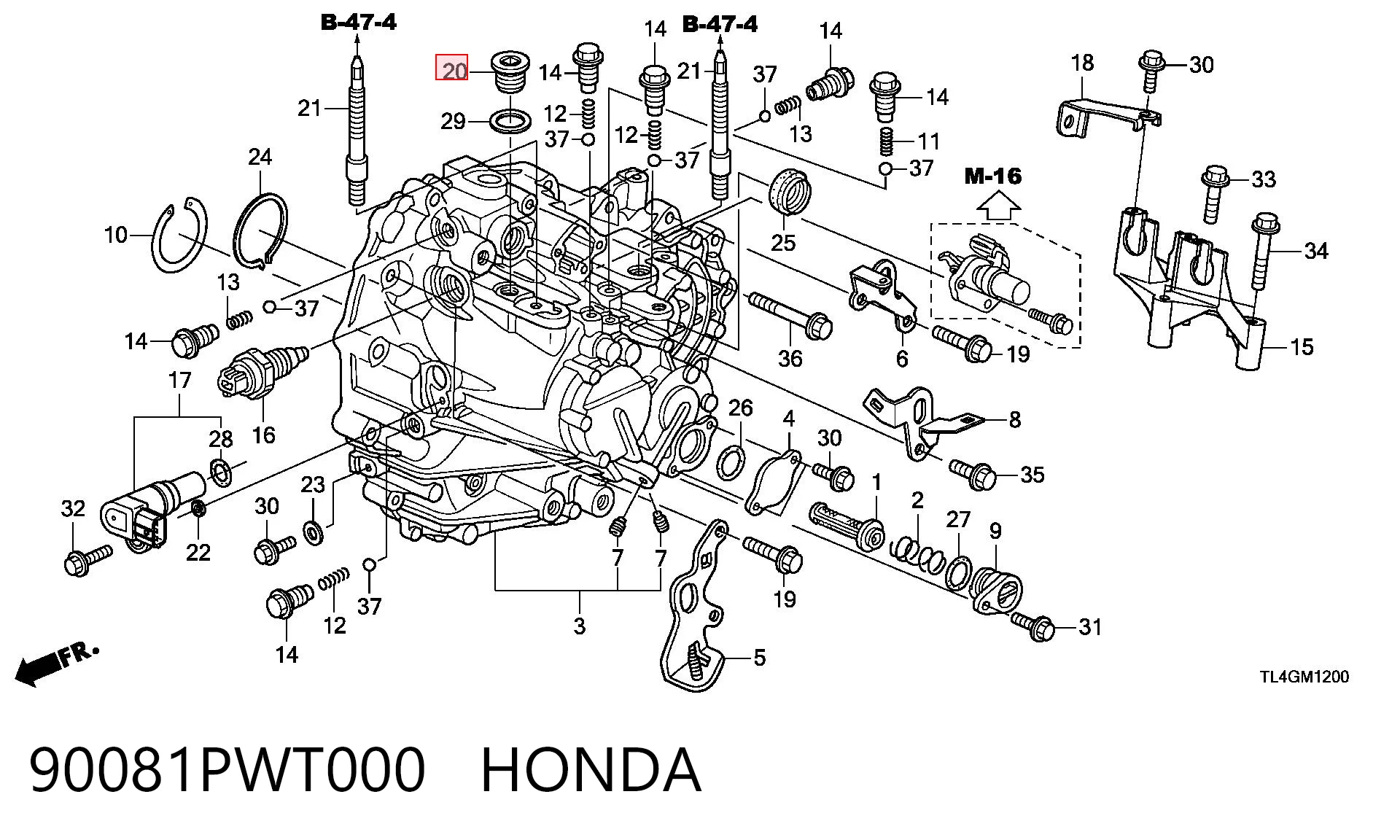 90081PWT000 Honda 