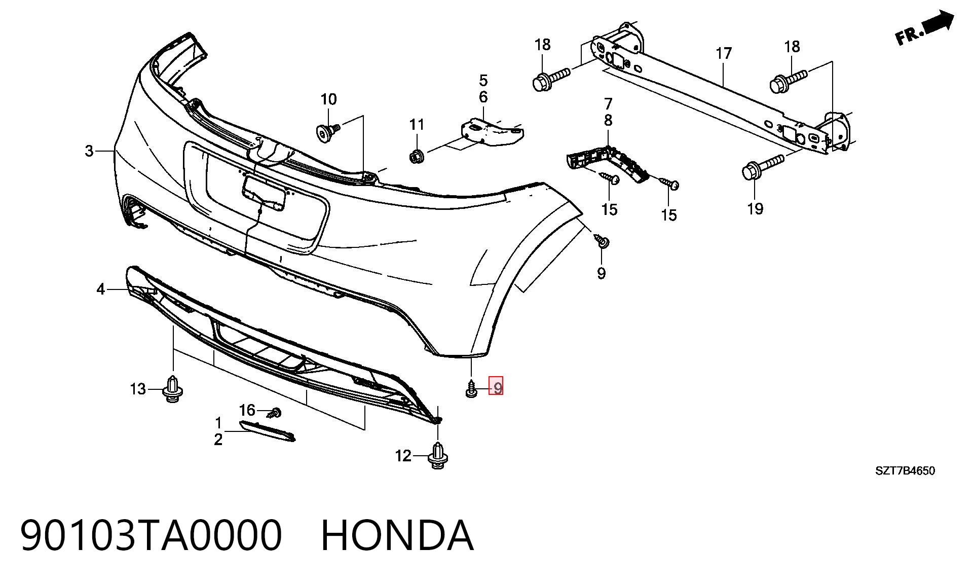 90103TA0000 Honda 