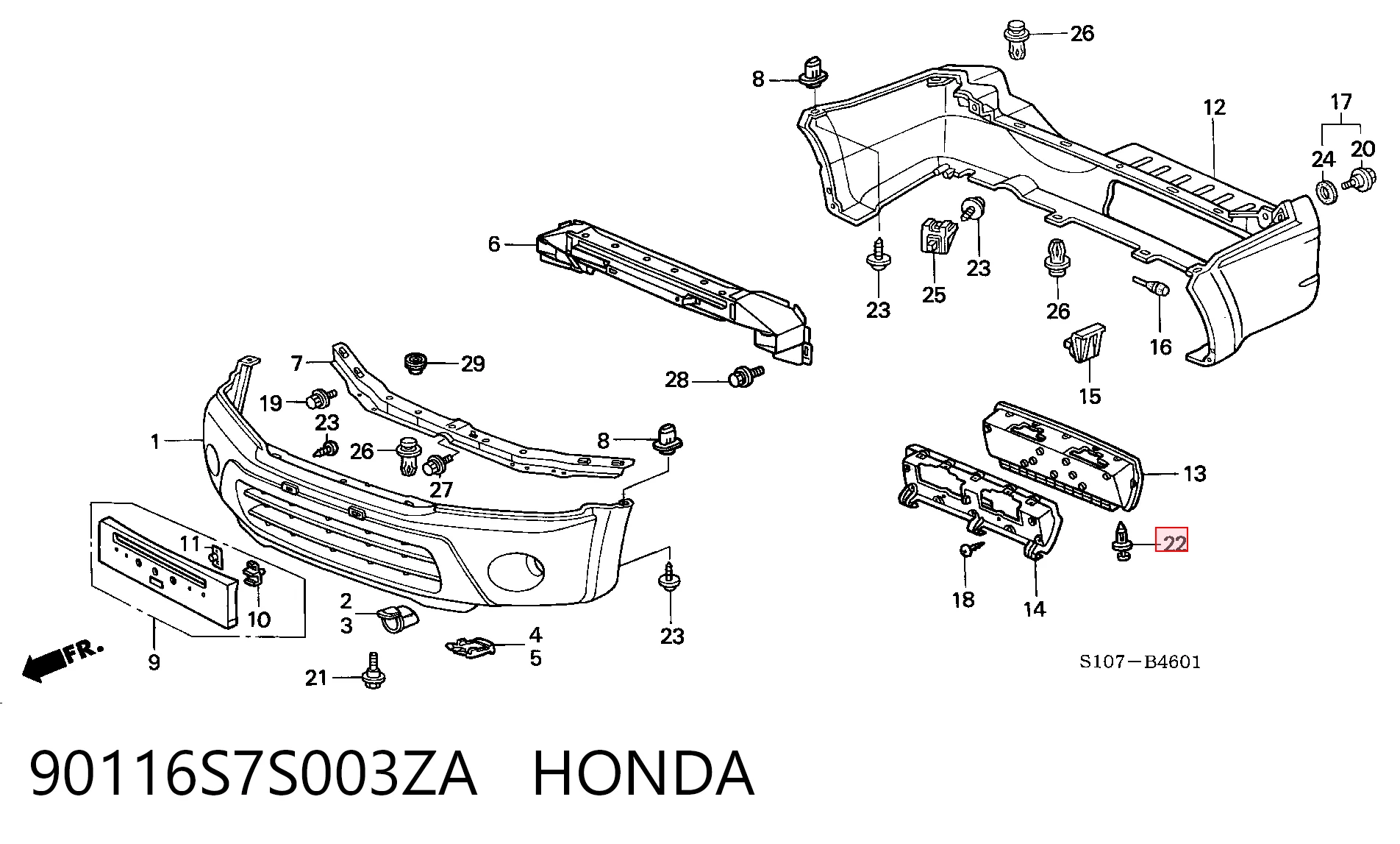 Кріплення переднього бампера Daihatsu 904670707122 ціна, від 0.39 USD