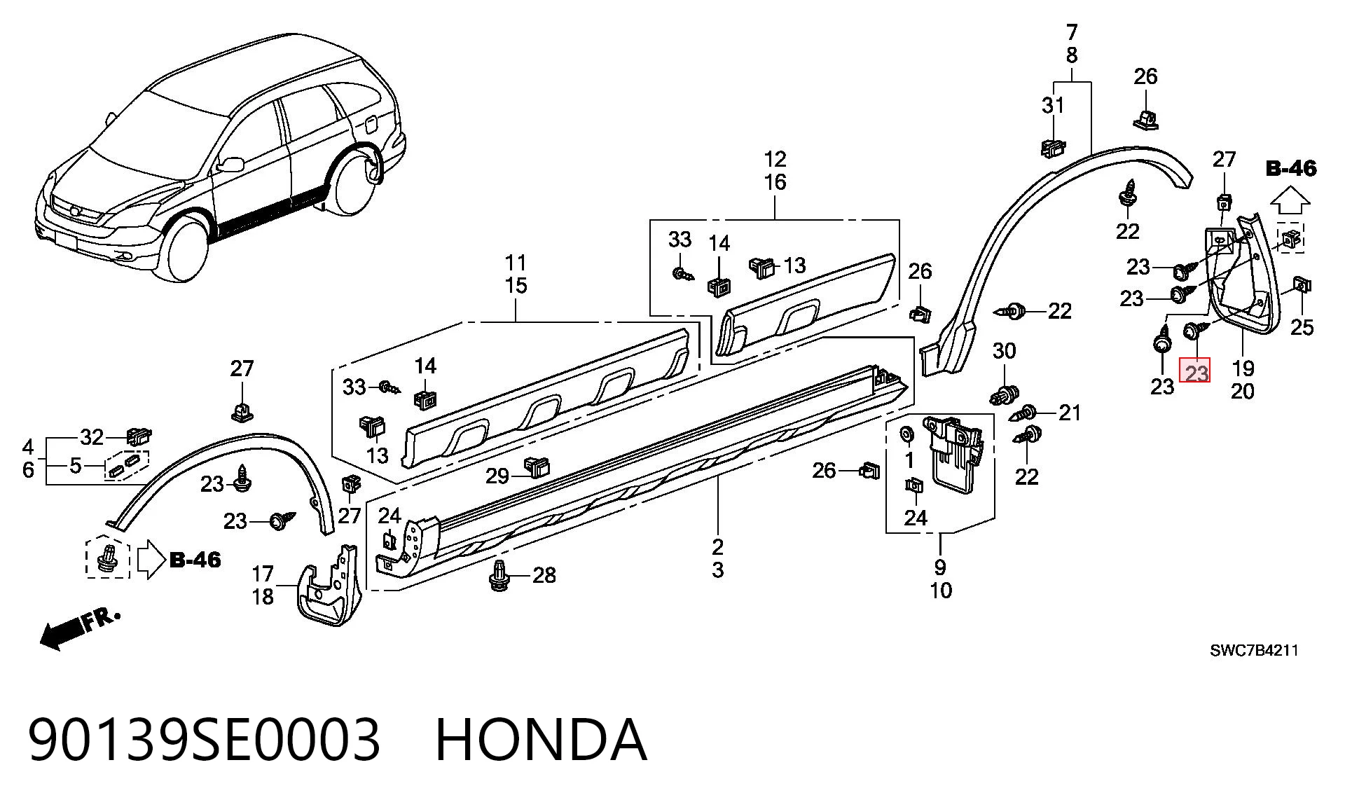 90139SE0003 Honda 