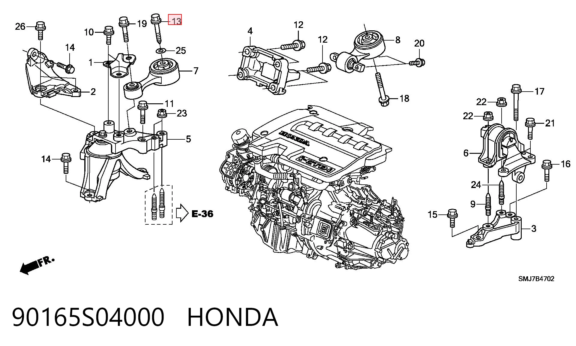 90165S04000 Honda 