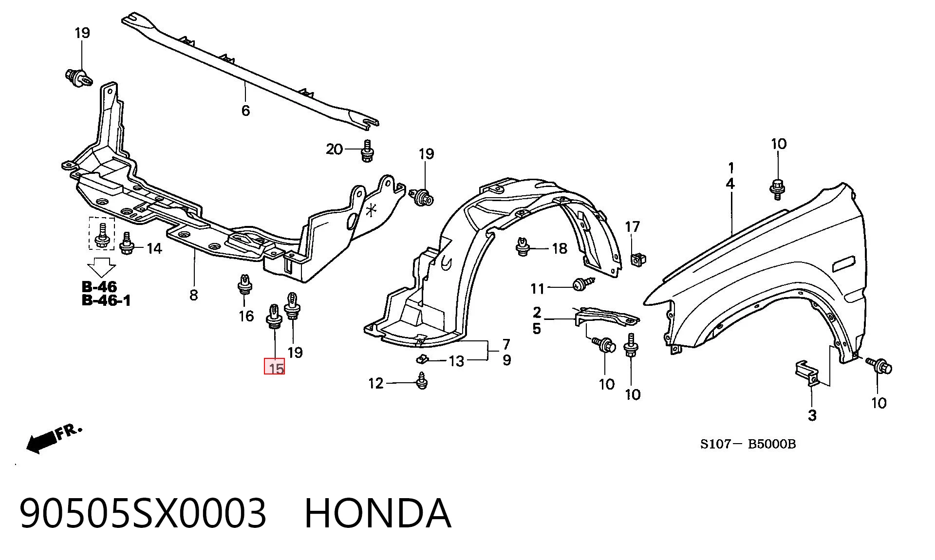 90505SX0003 Honda 