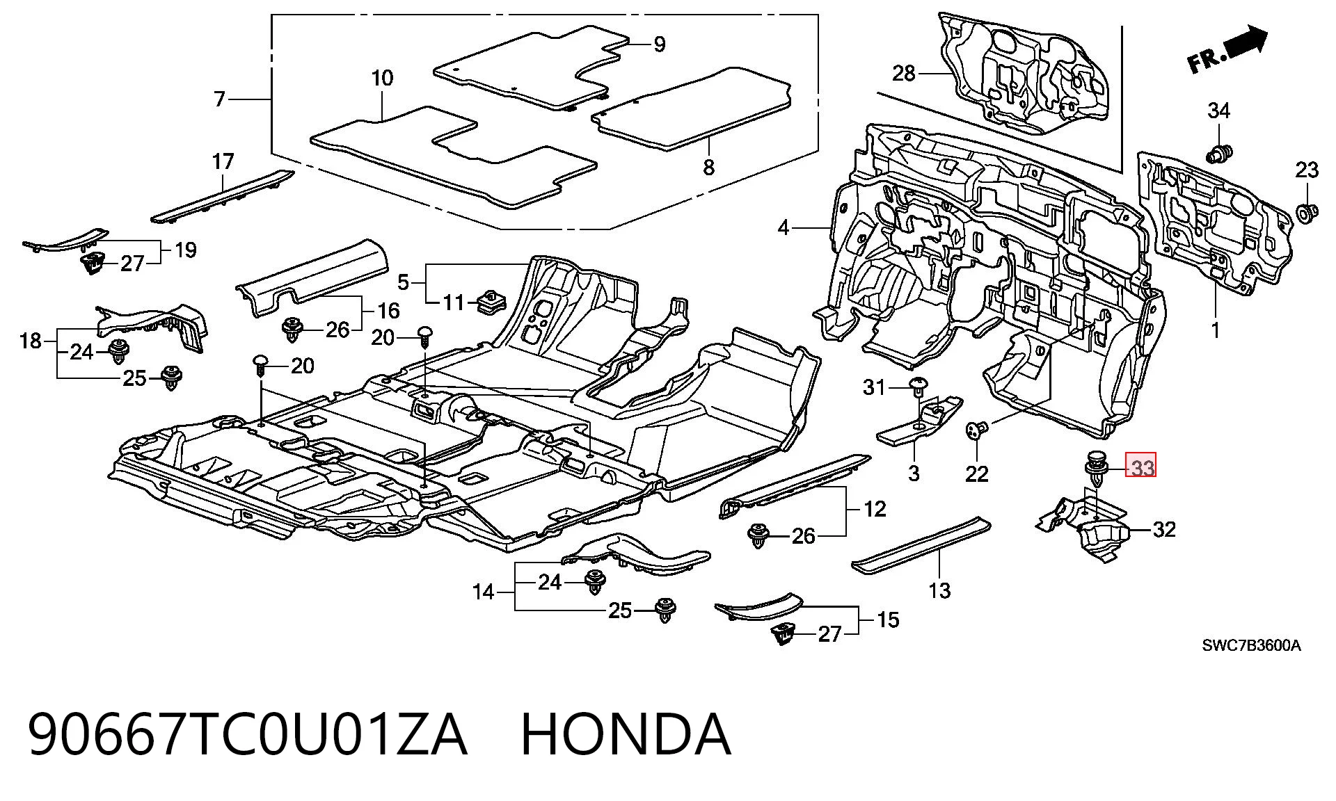 90667TC0U01ZA Honda 