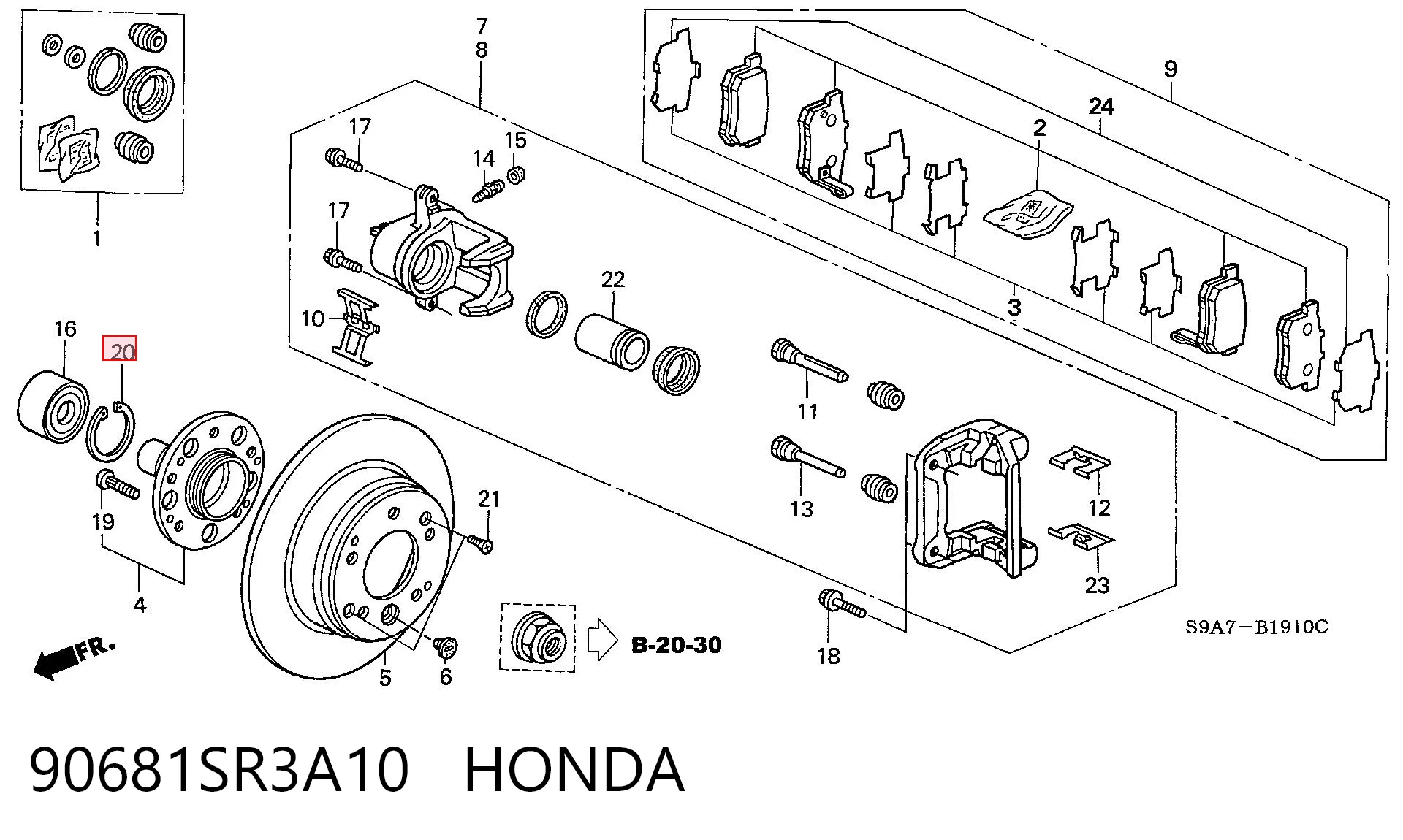 Підшипник маточини передньої на Honda Jazz  GD, GE