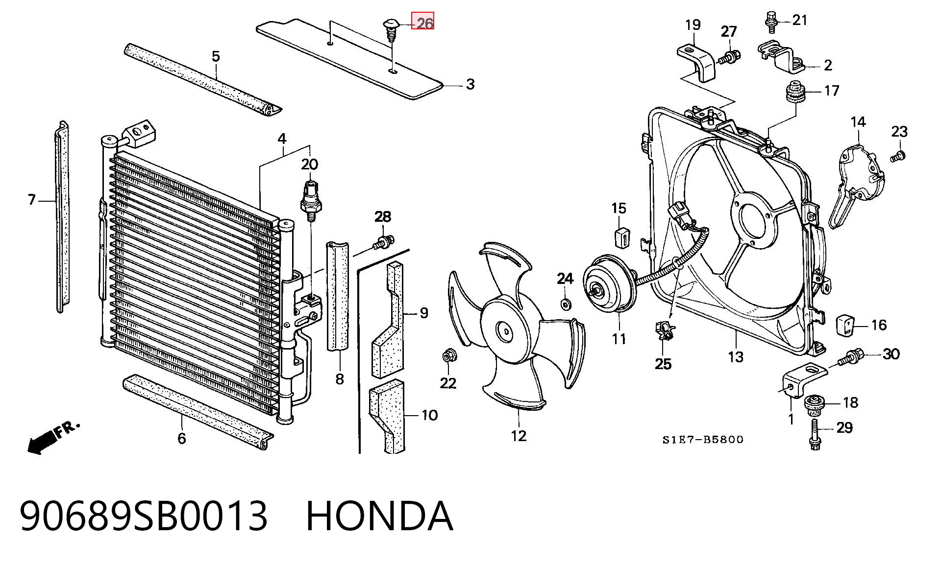 90689SB0013 Honda 