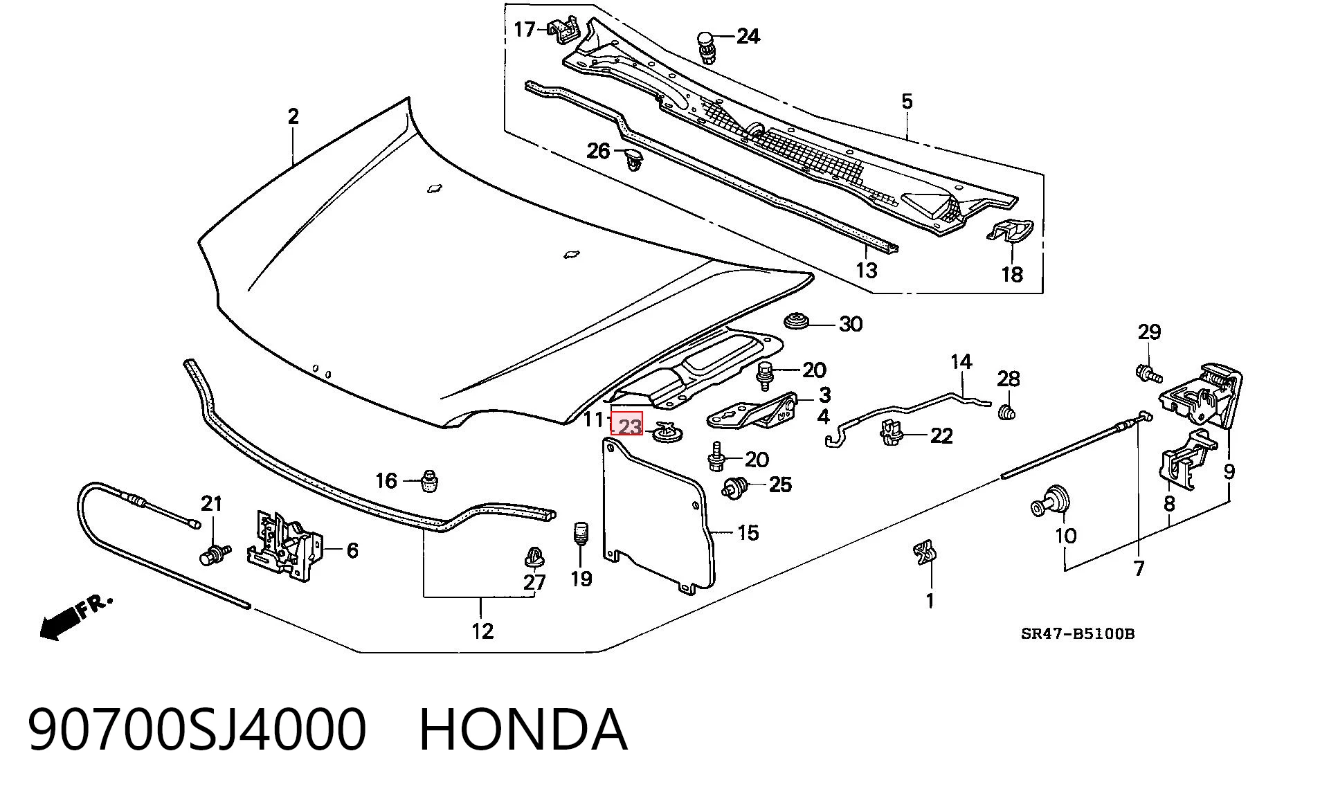 90700SJ4000 Honda 
