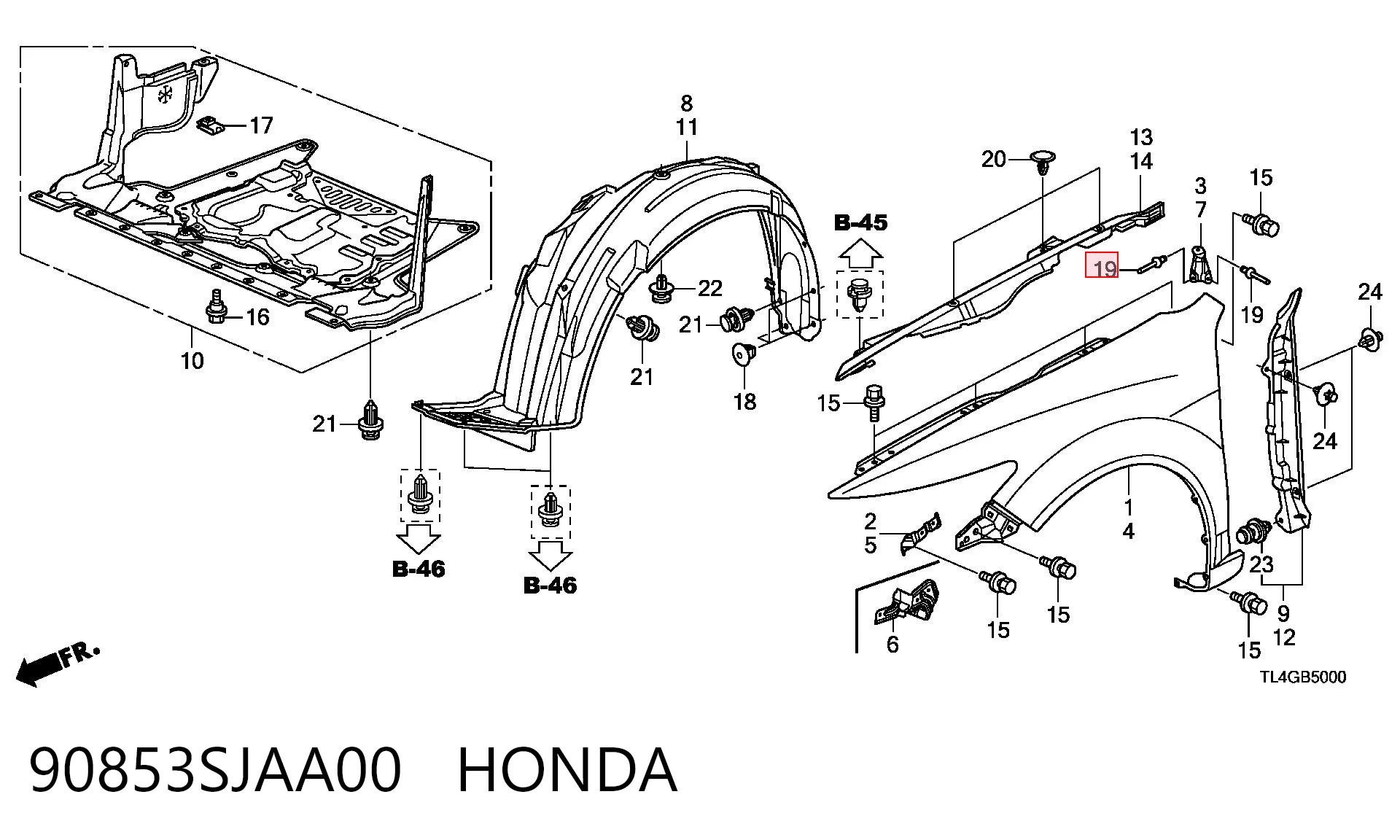 90853SJAA00 Honda 