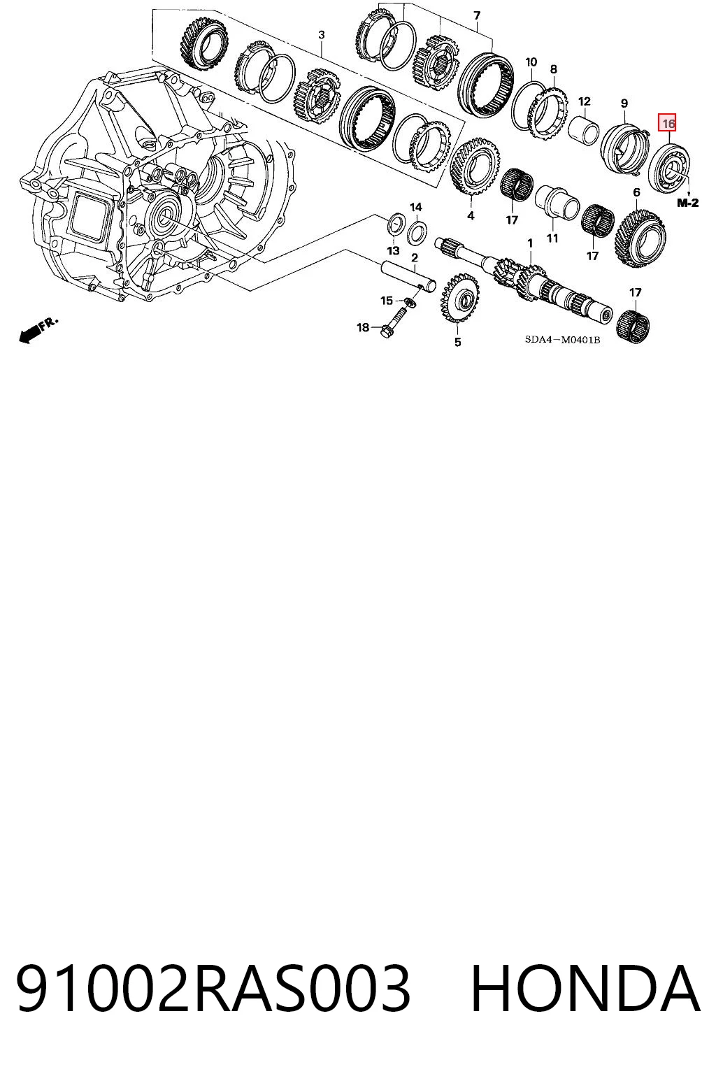 91002RAS003 Honda 