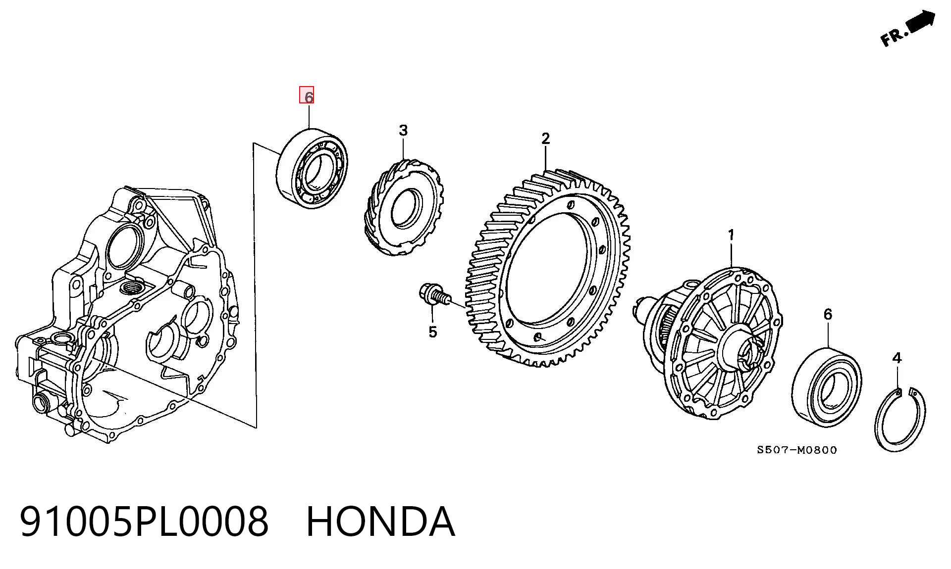 91005PL0008 Honda 