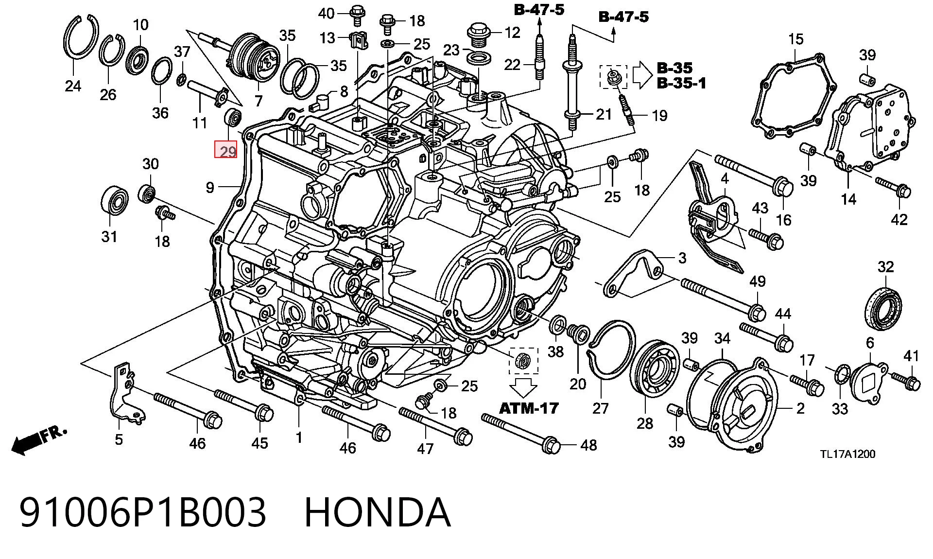 91006P1B003 Honda 