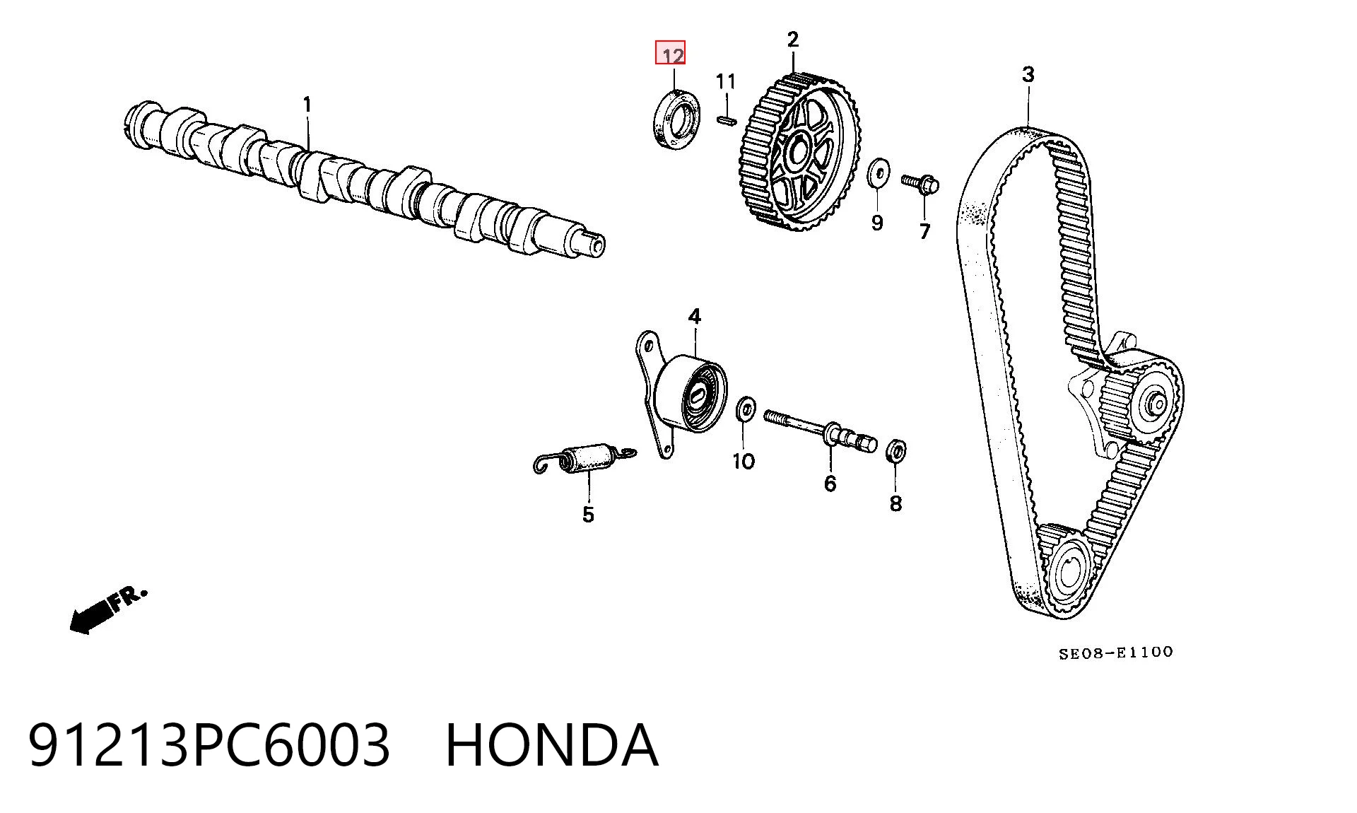 91213PC6003 Honda Сальник двигуна, распредвала
