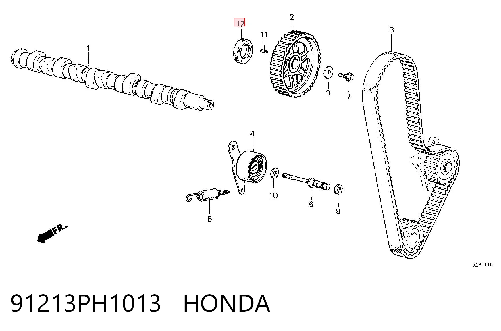 91213PH1013 Honda Сальник двигуна, распредвала