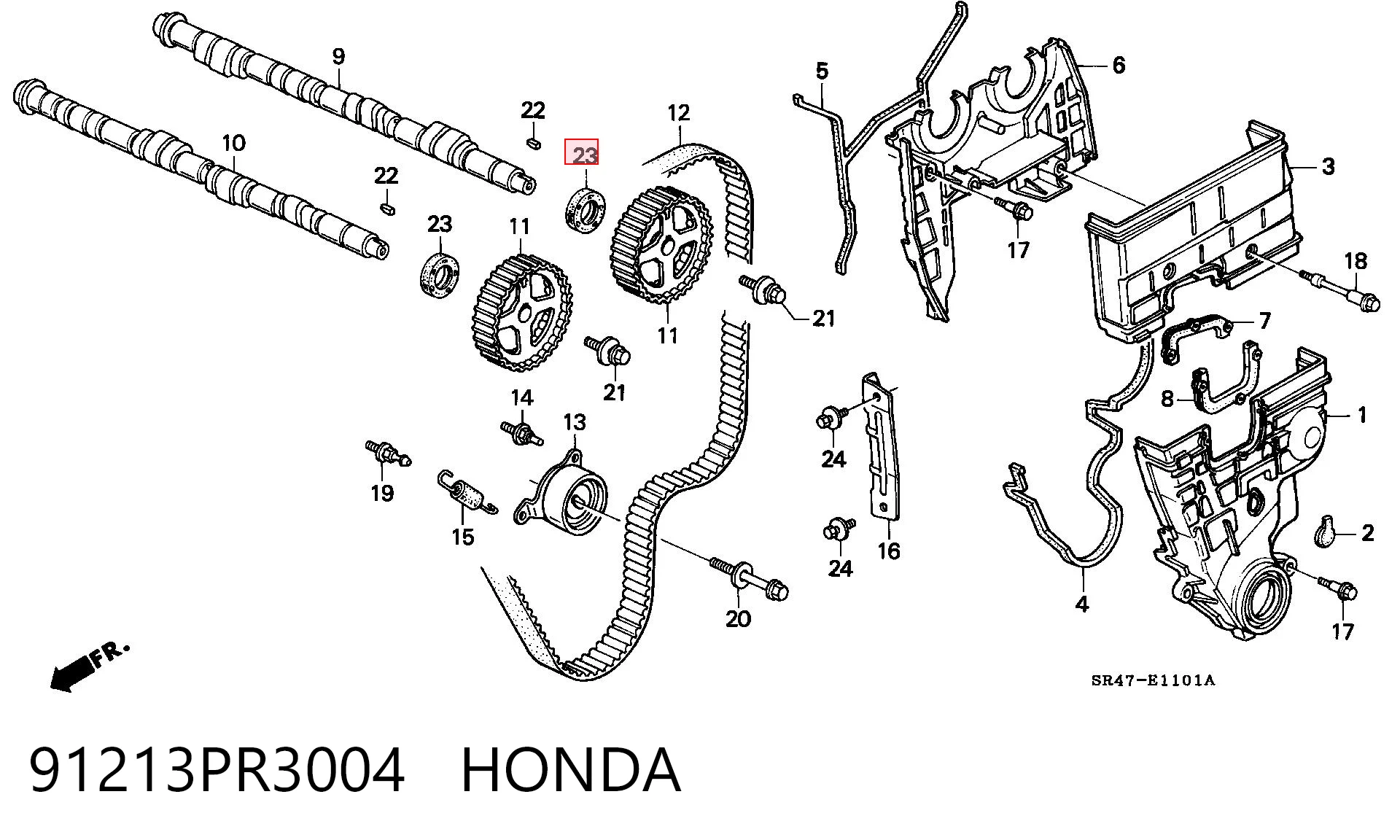 Купити OS107700N NIPPON MOTORS Сальник распредвала