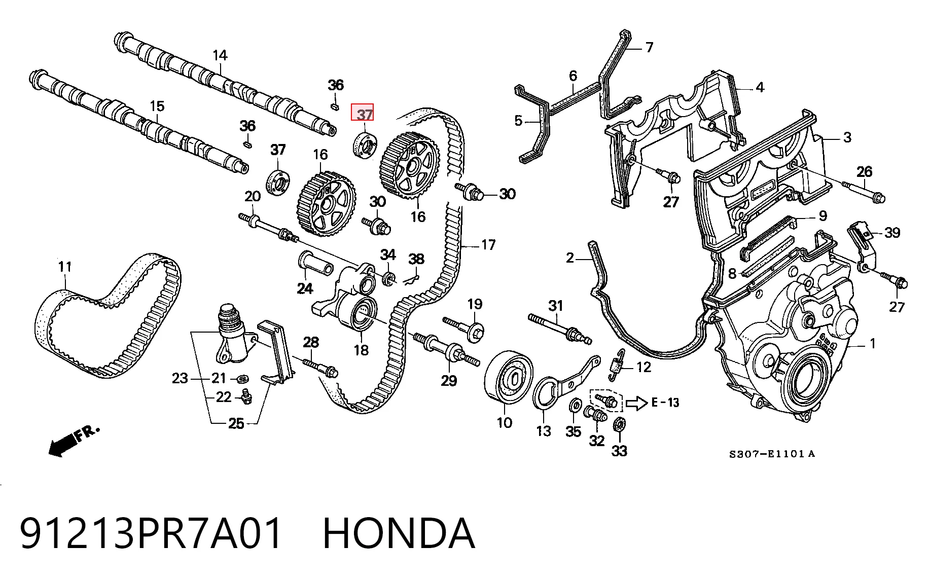 Сальник распредвала OS107700N NIPPON MOTORS