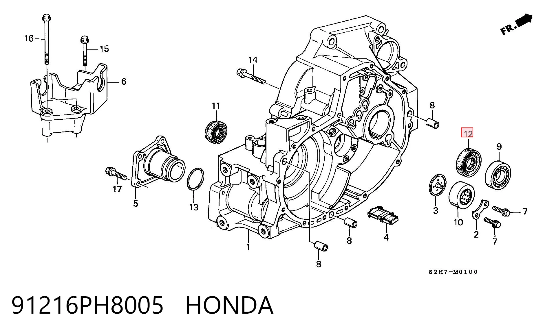 OS430894N NIPPON MOTORS Сальник АКПП/КПП, вхідного/первинного вала