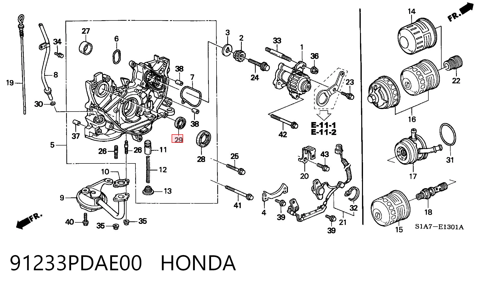Сальник проміжного (балансирувального) валу двигуна NIPPON MOTORS OS107680N ціна, від 4.41 USD