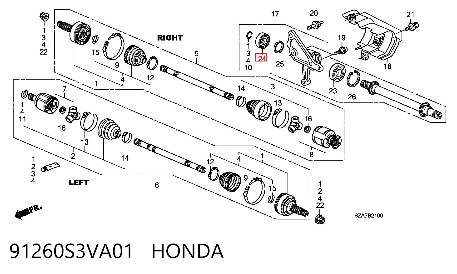 91260S3VA01 Honda 