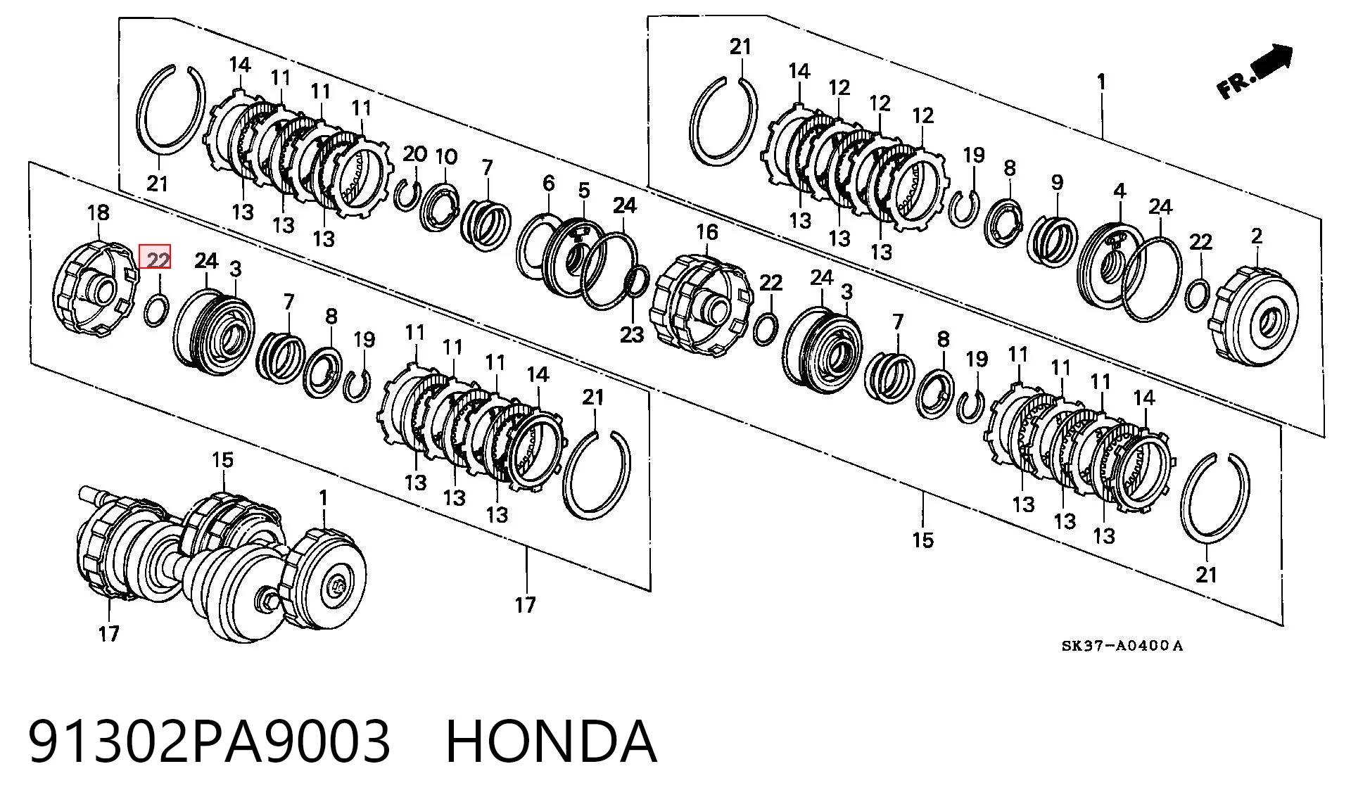 91302PA9003 Honda 