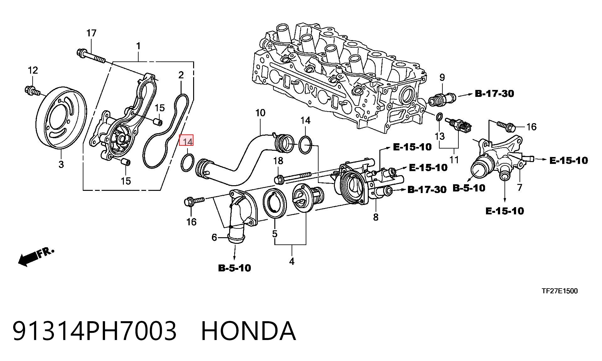 7701049488 Nissan/Infiniti Ущільнююче кільце патрубка радіатора