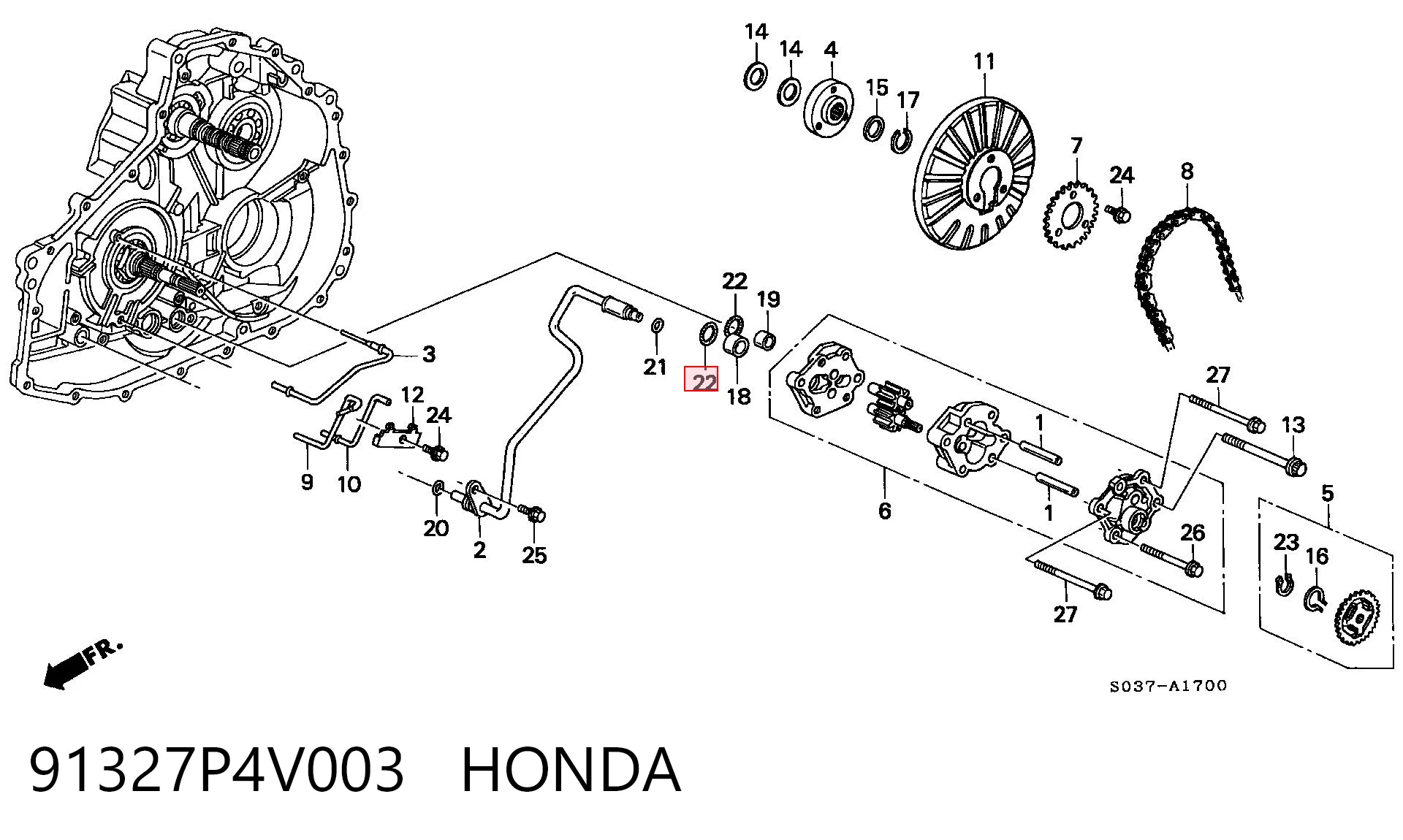 91327P4V003 Honda 