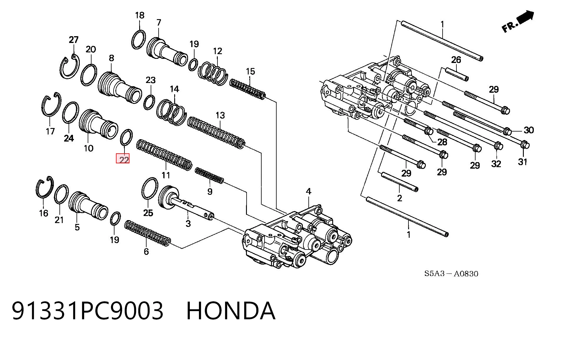91331PC9003 Honda 