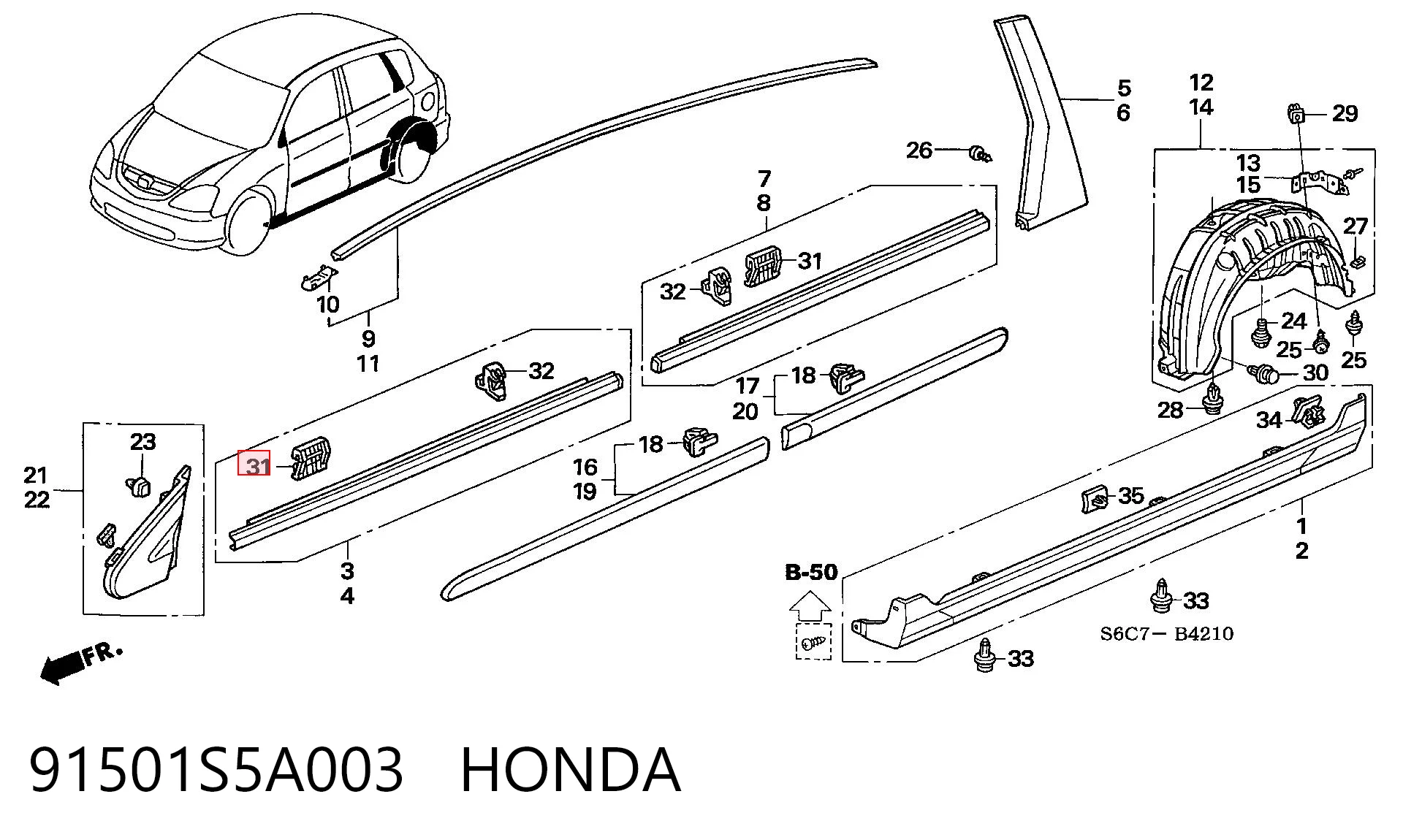 91501S5A003 Honda