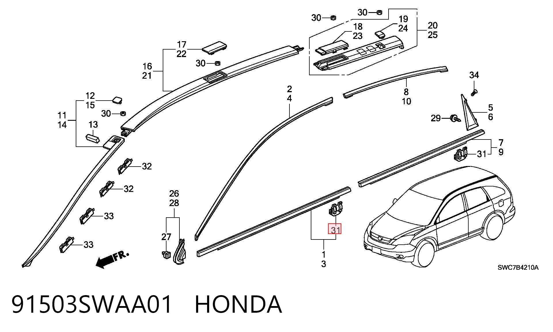 91503SWAA01 Honda 