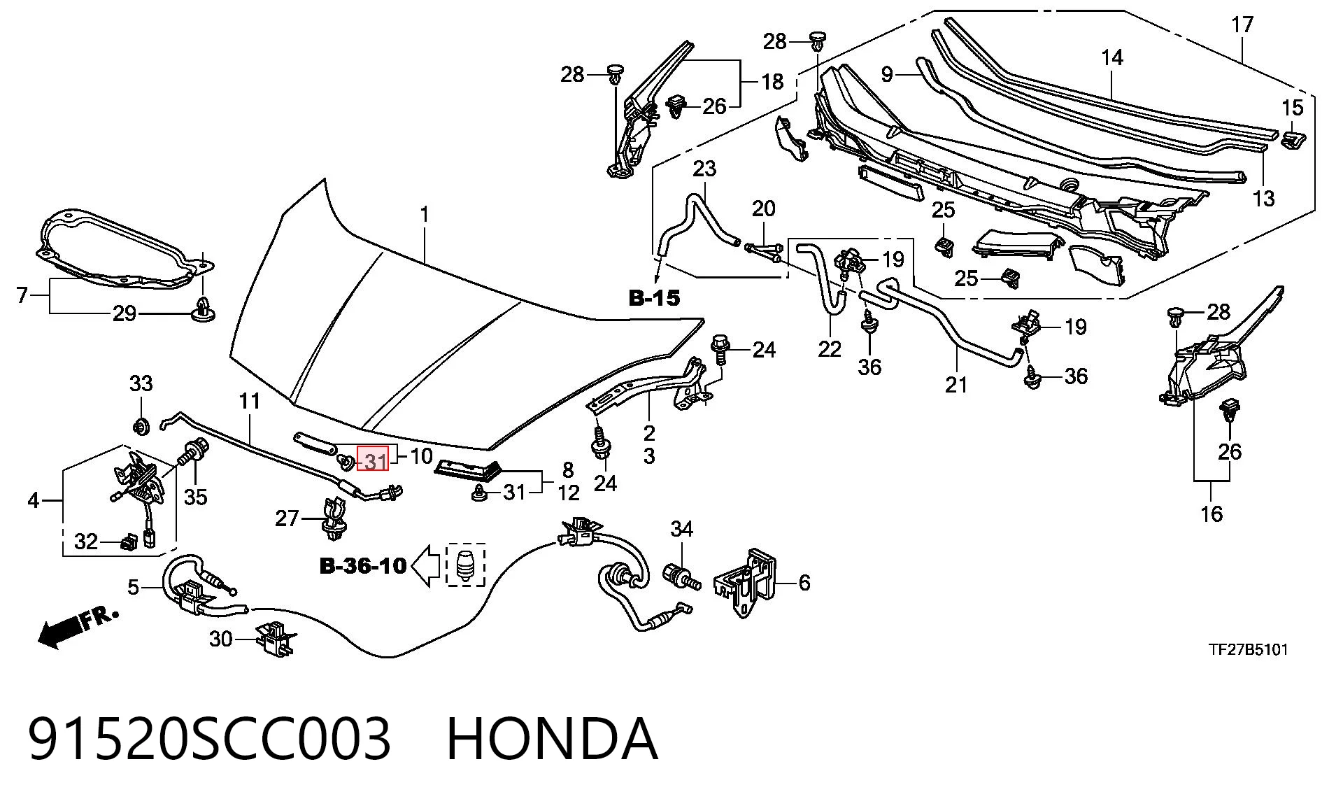 91520SCC003 Honda 