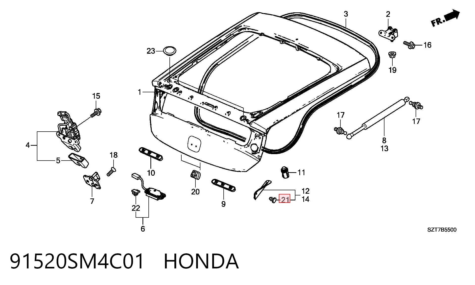 91520SM4C01 Honda 