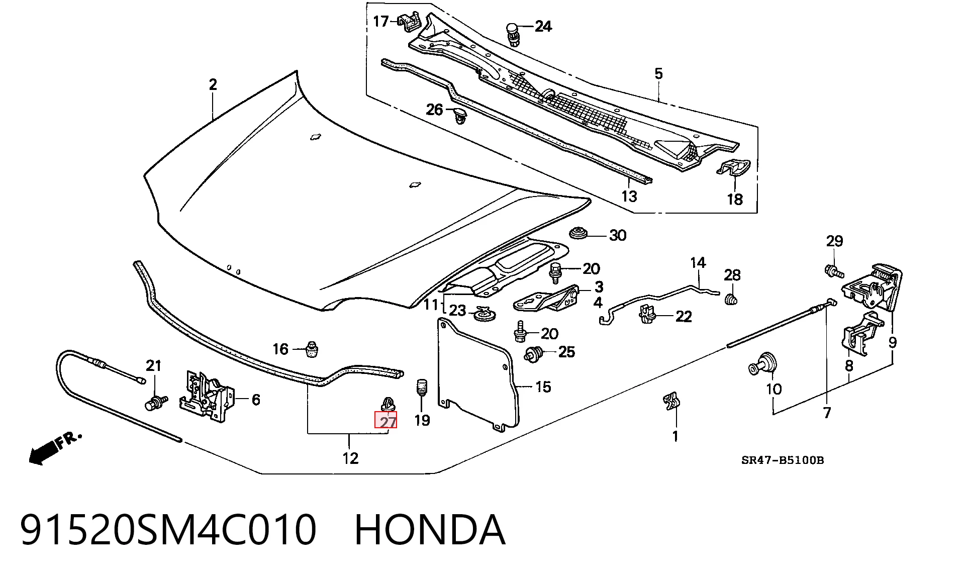 91520SM4C010 Honda 