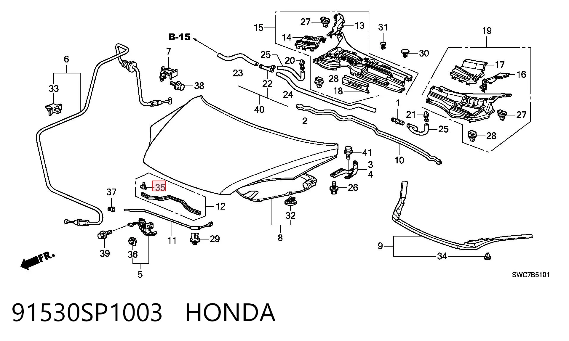 91530SP1003 Honda 