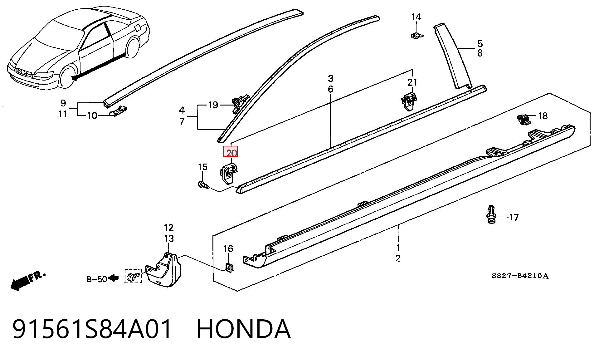 91561S84A01 Honda 