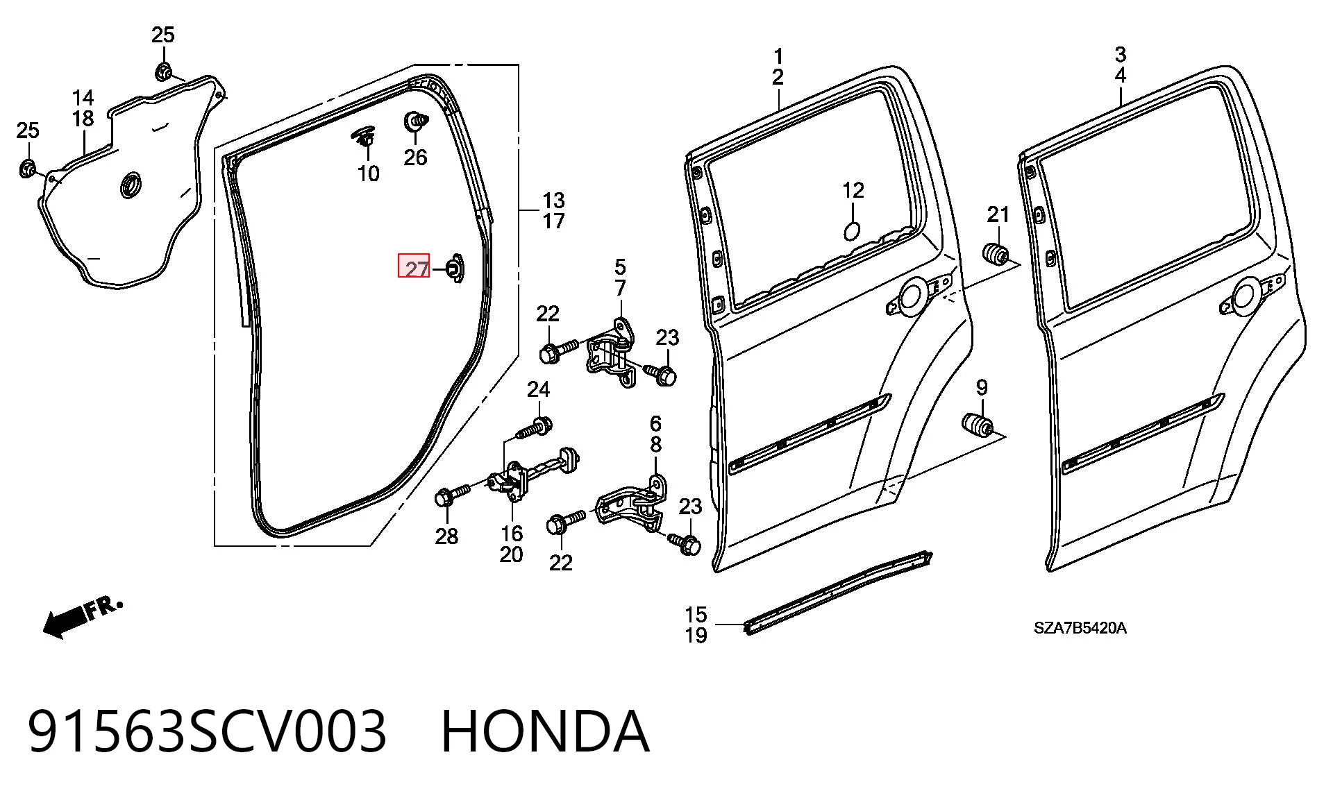 91563SCV003 Honda 