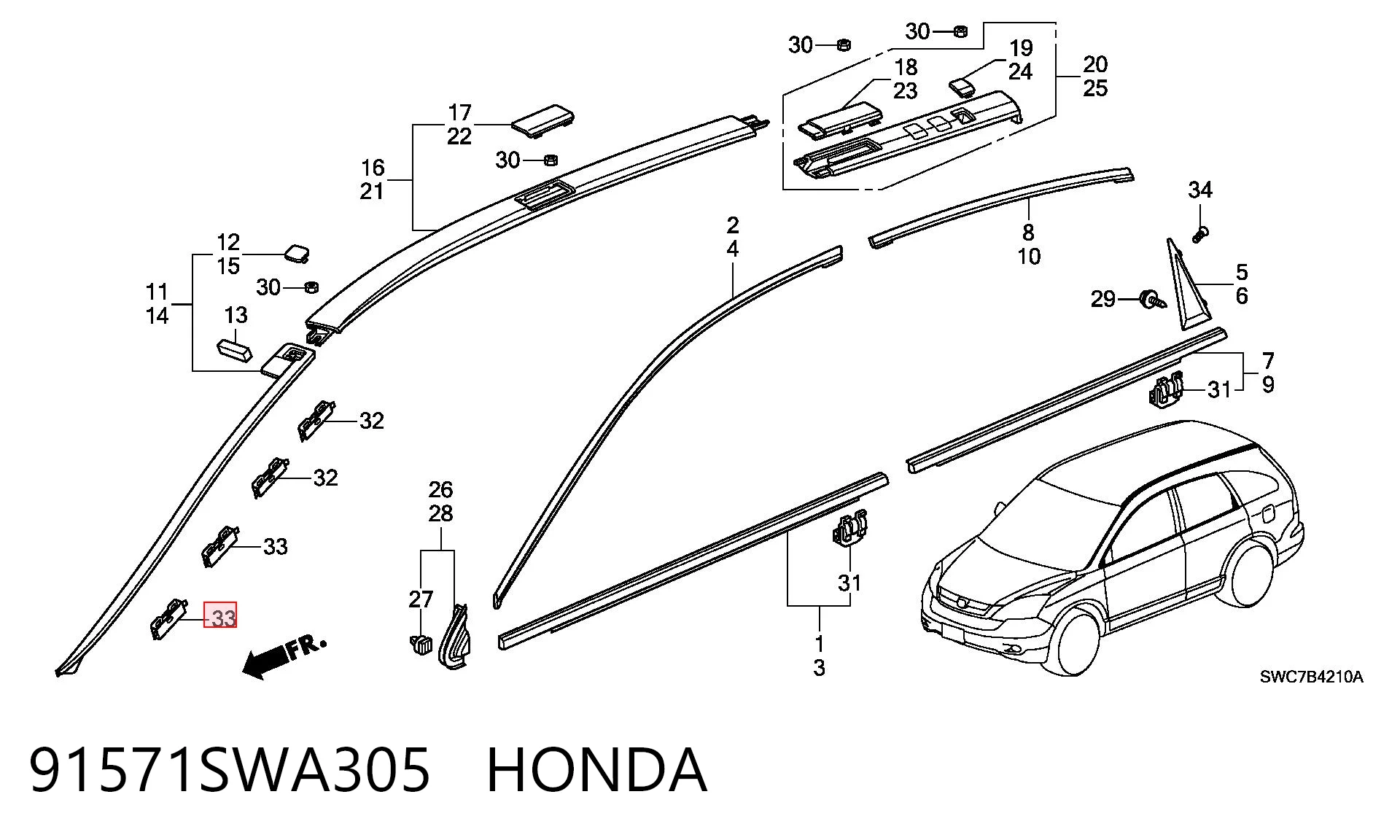 91571SWA305 Honda 
