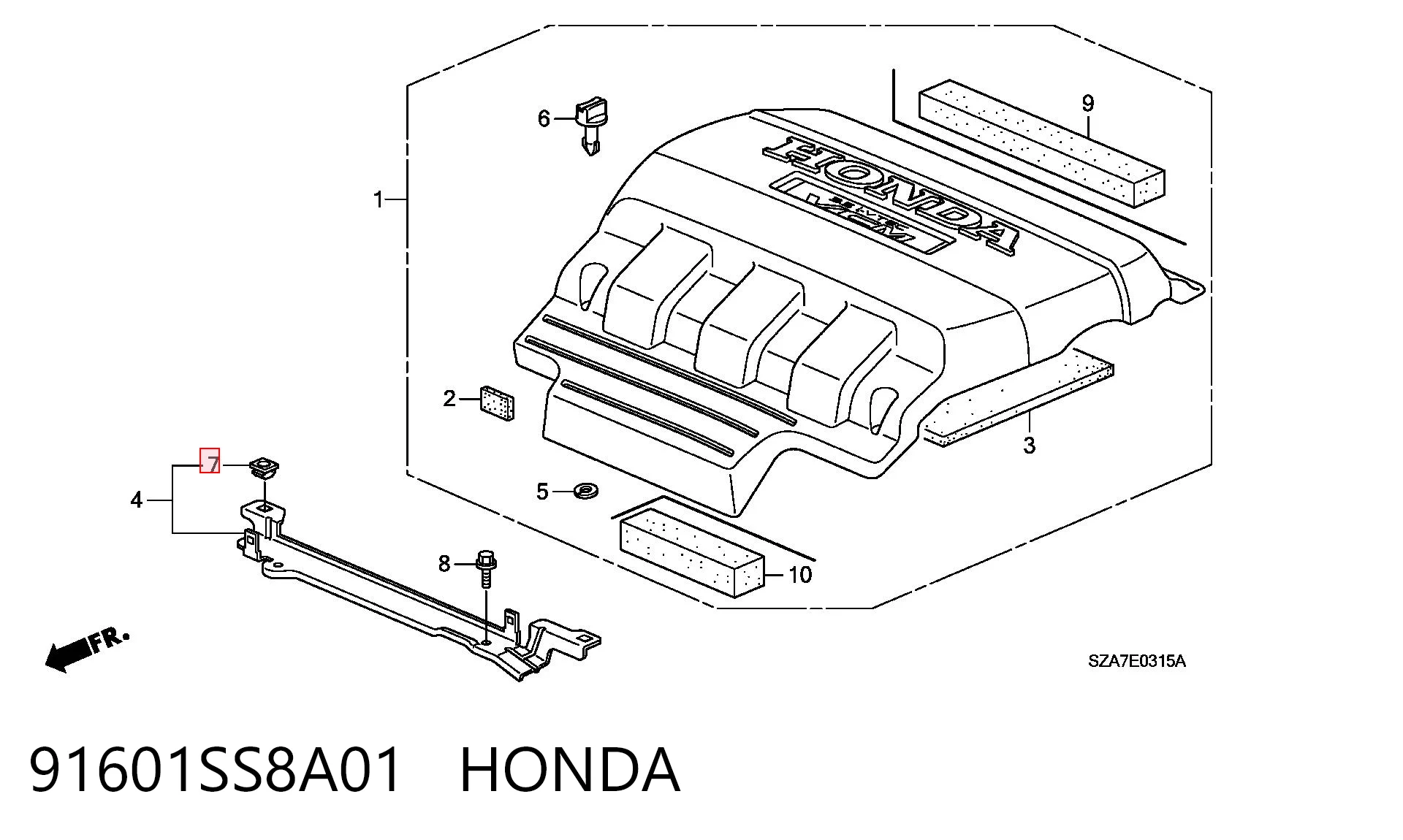 91601SS8A01 Honda 