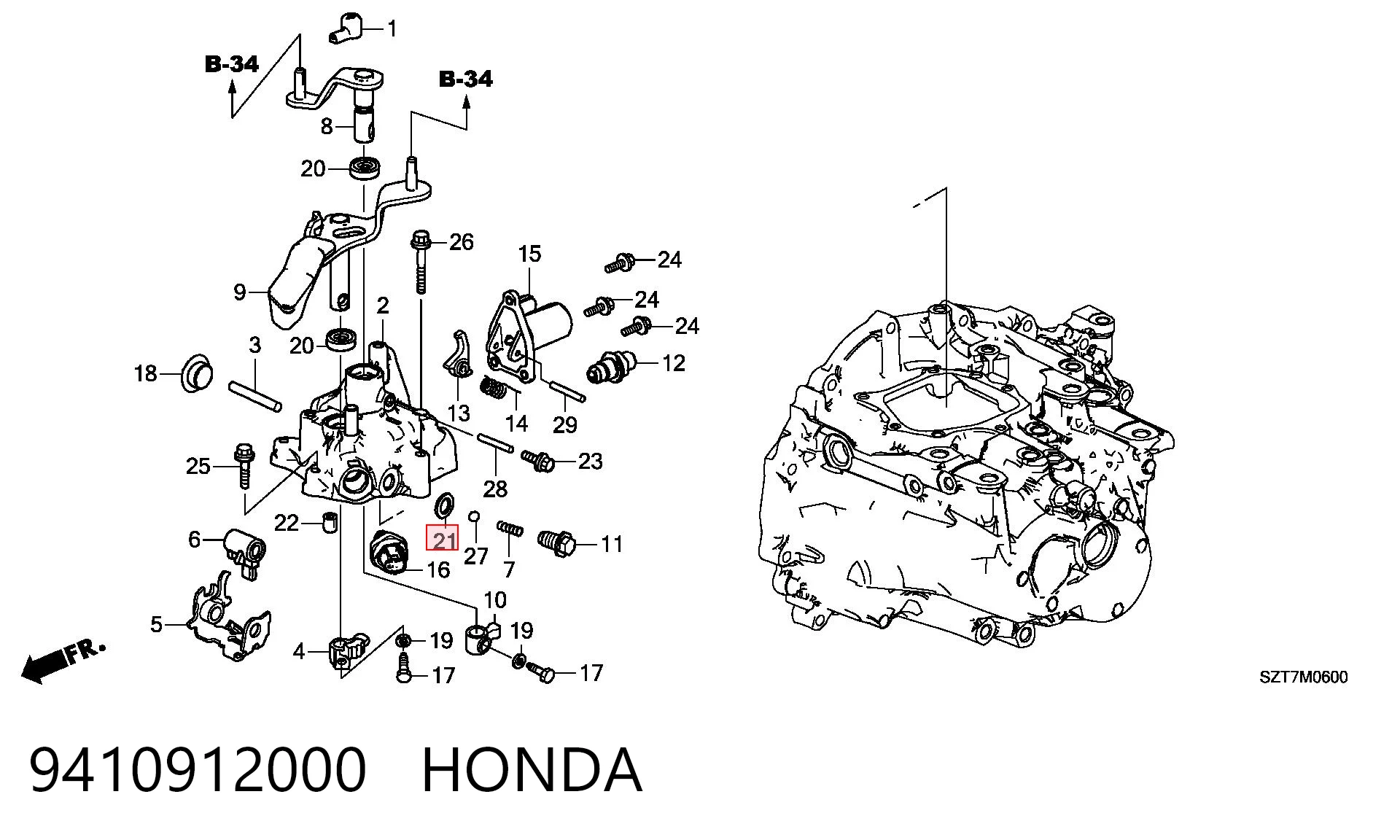 9410912000 Honda Ущільнювальне кільце, універсальне