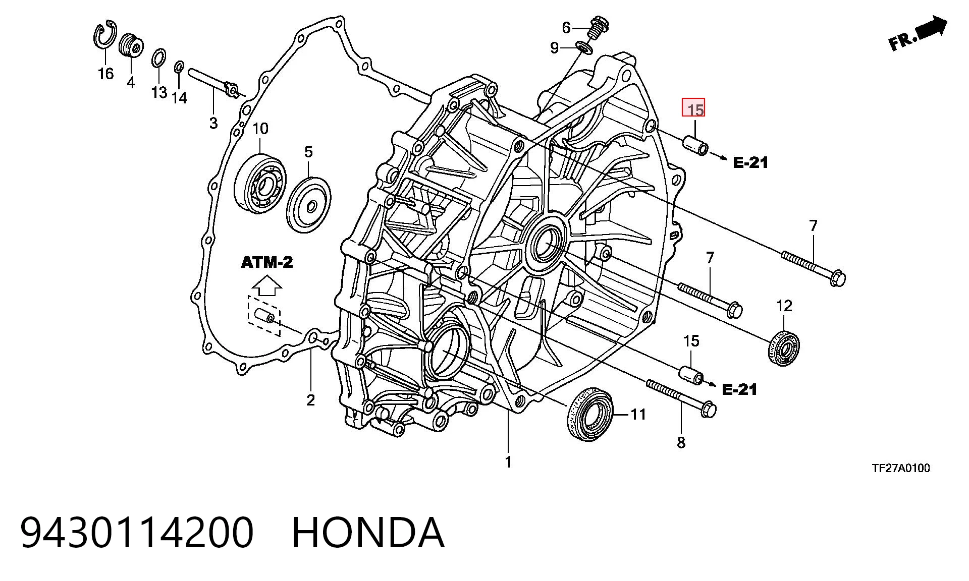 9430114200 Honda Направляюча клапана, впускного