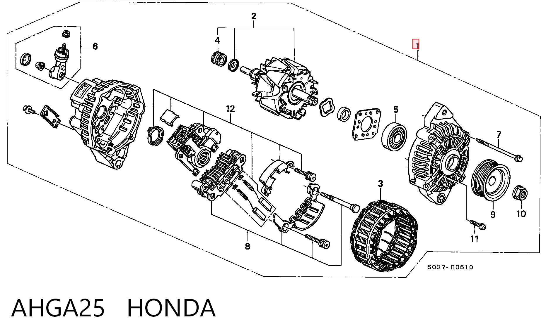 AHGA25 Honda Авто генератор