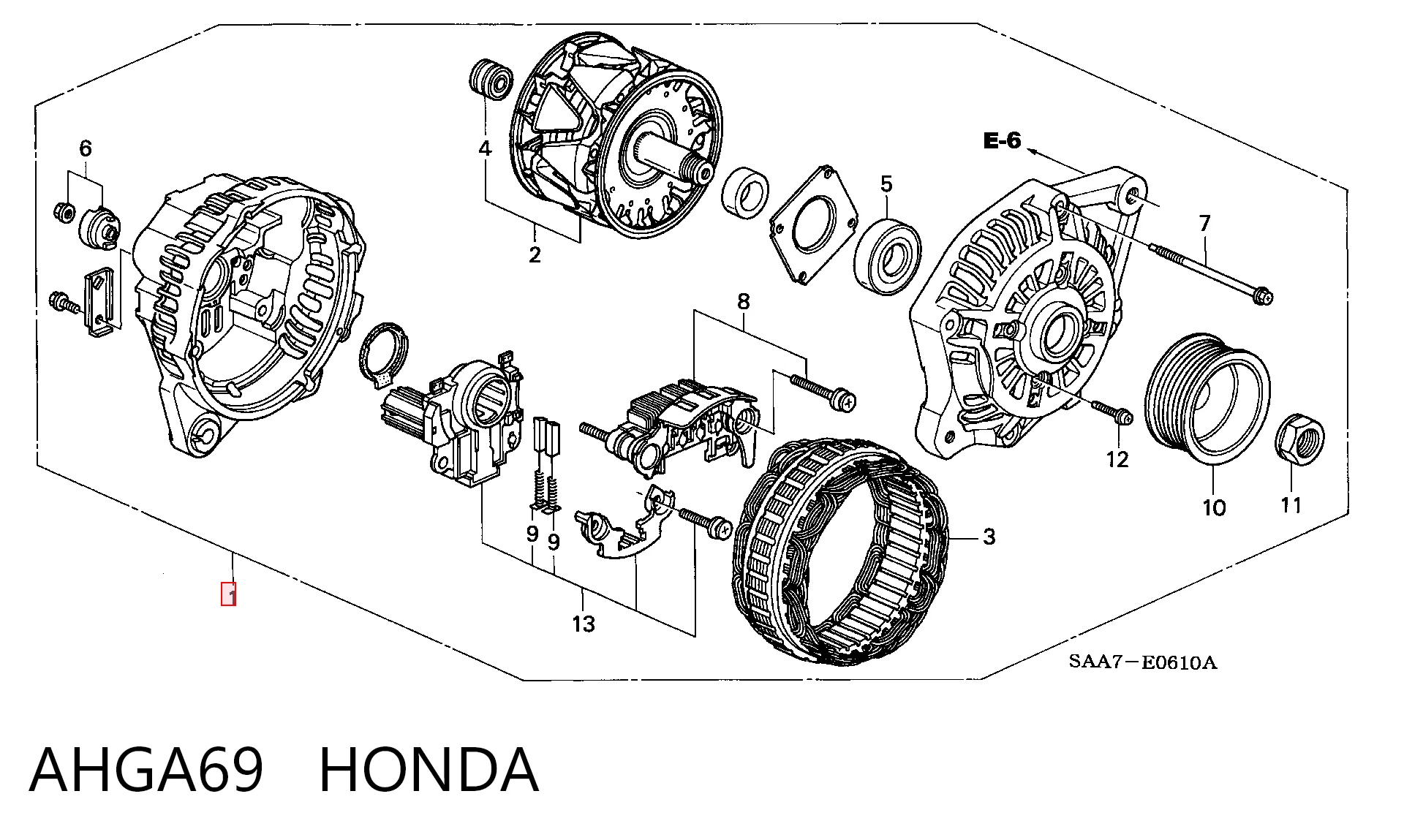 AHGA69 Honda Авто генератор