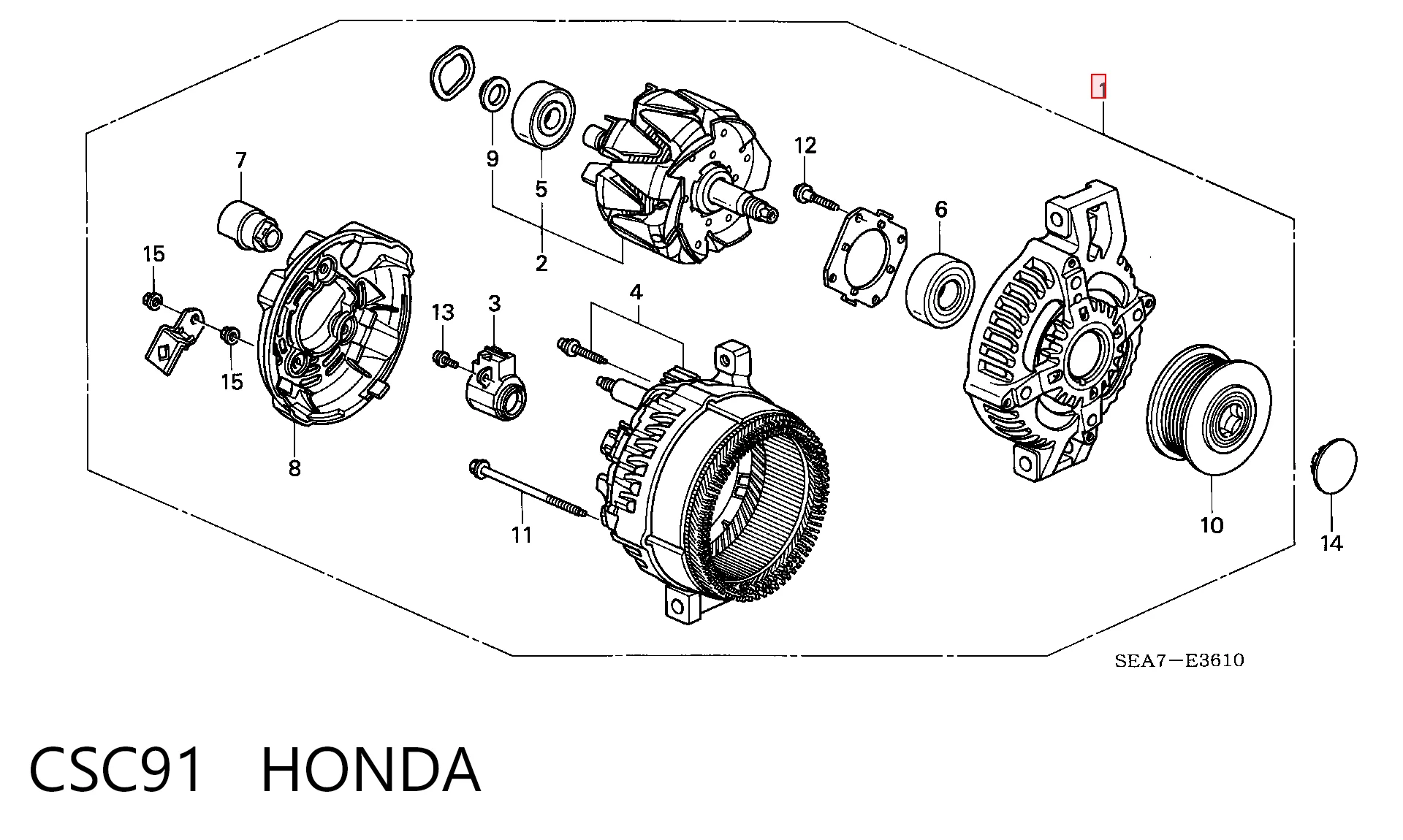 CSC91 Honda Авто генератор