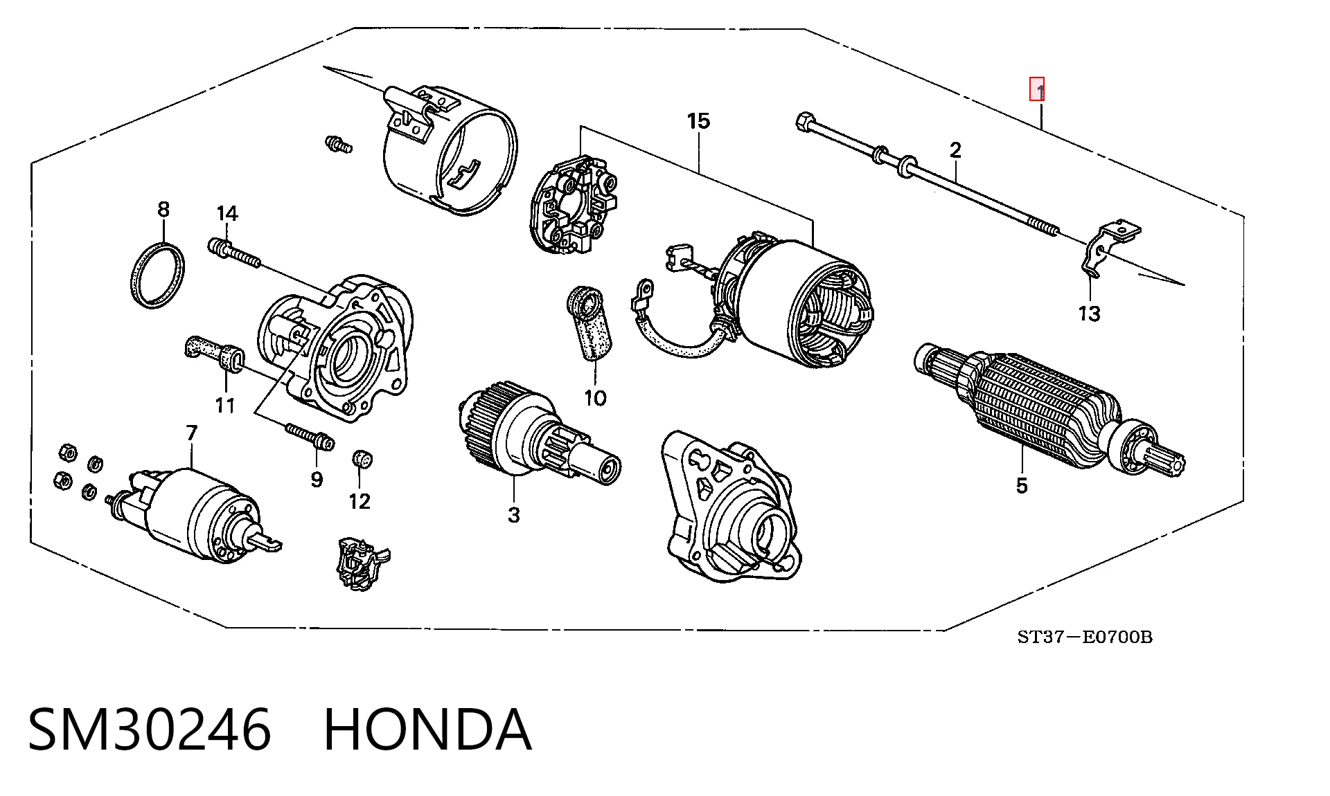 Стартер автомобільний Honda Civic VI