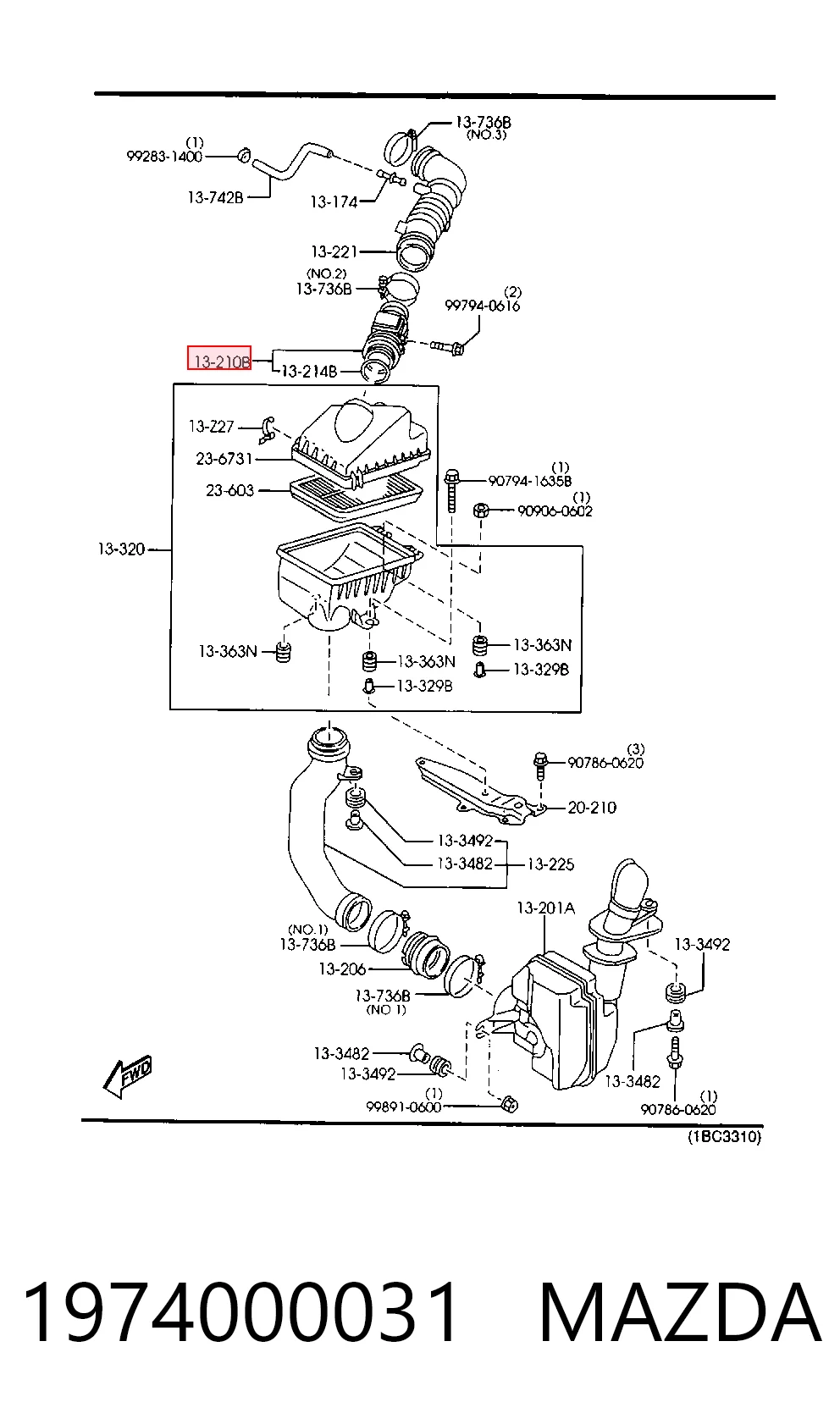 F6C69F593AA Ford Датчик витрати повітря