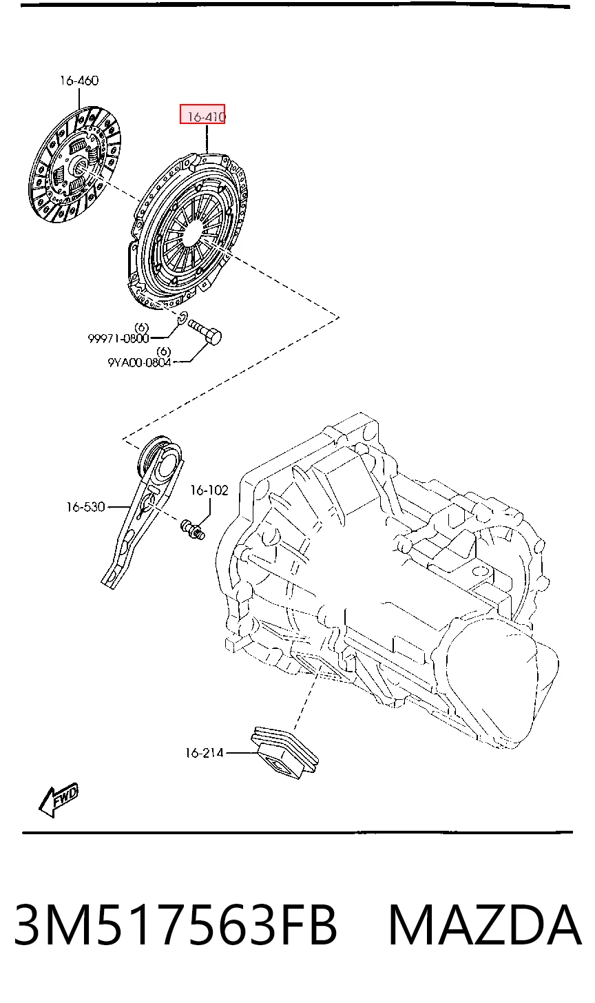 Купити Корзина зчеплення Mazda 3  BK12