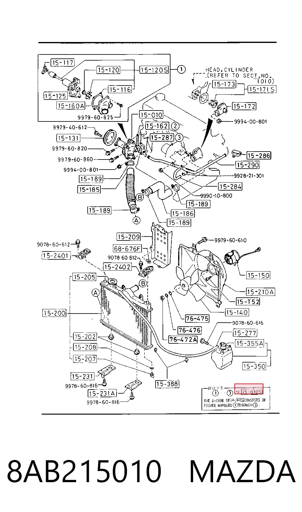 Насос охолодження на Mazda 323 III BF