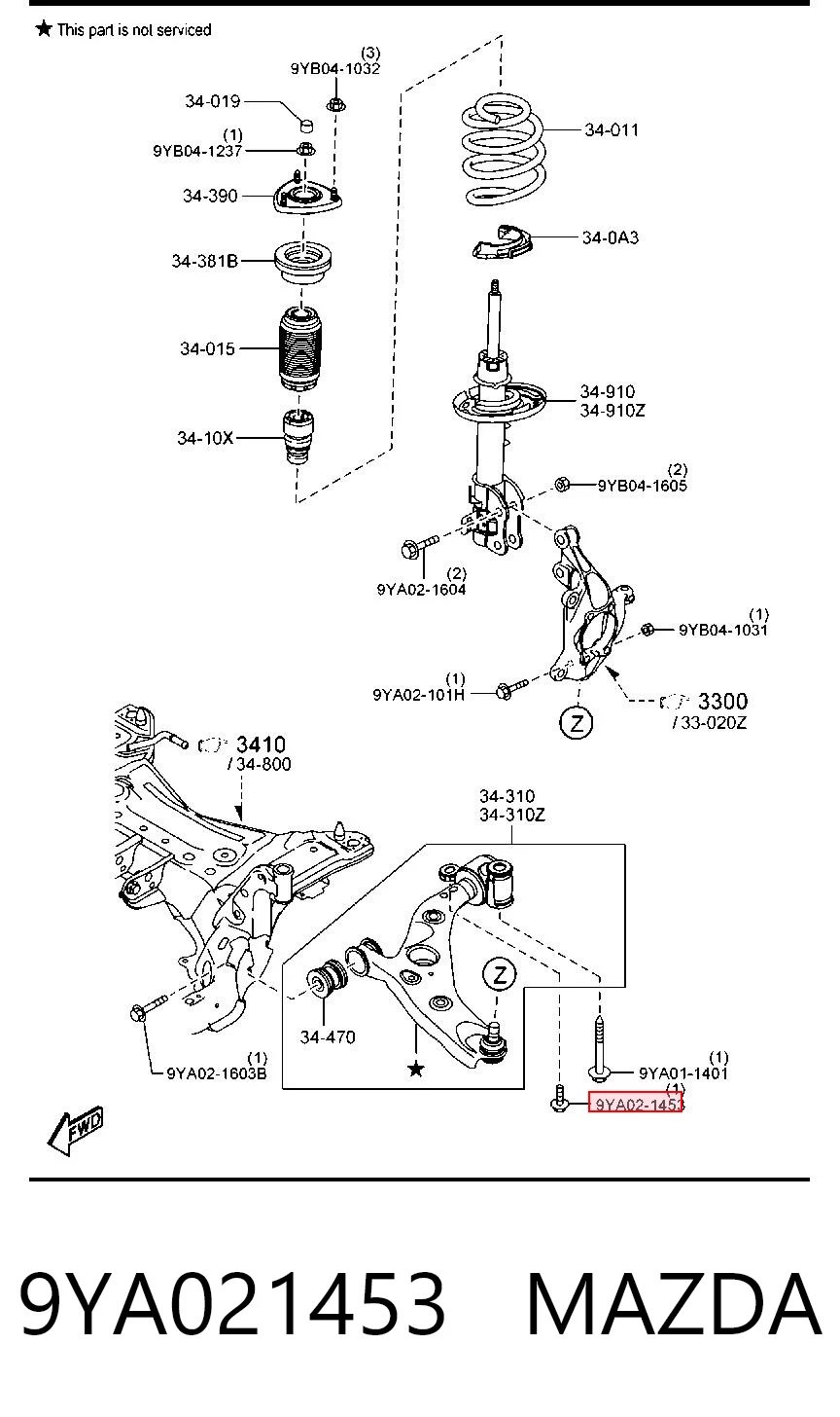 9YA021453 Mazda 