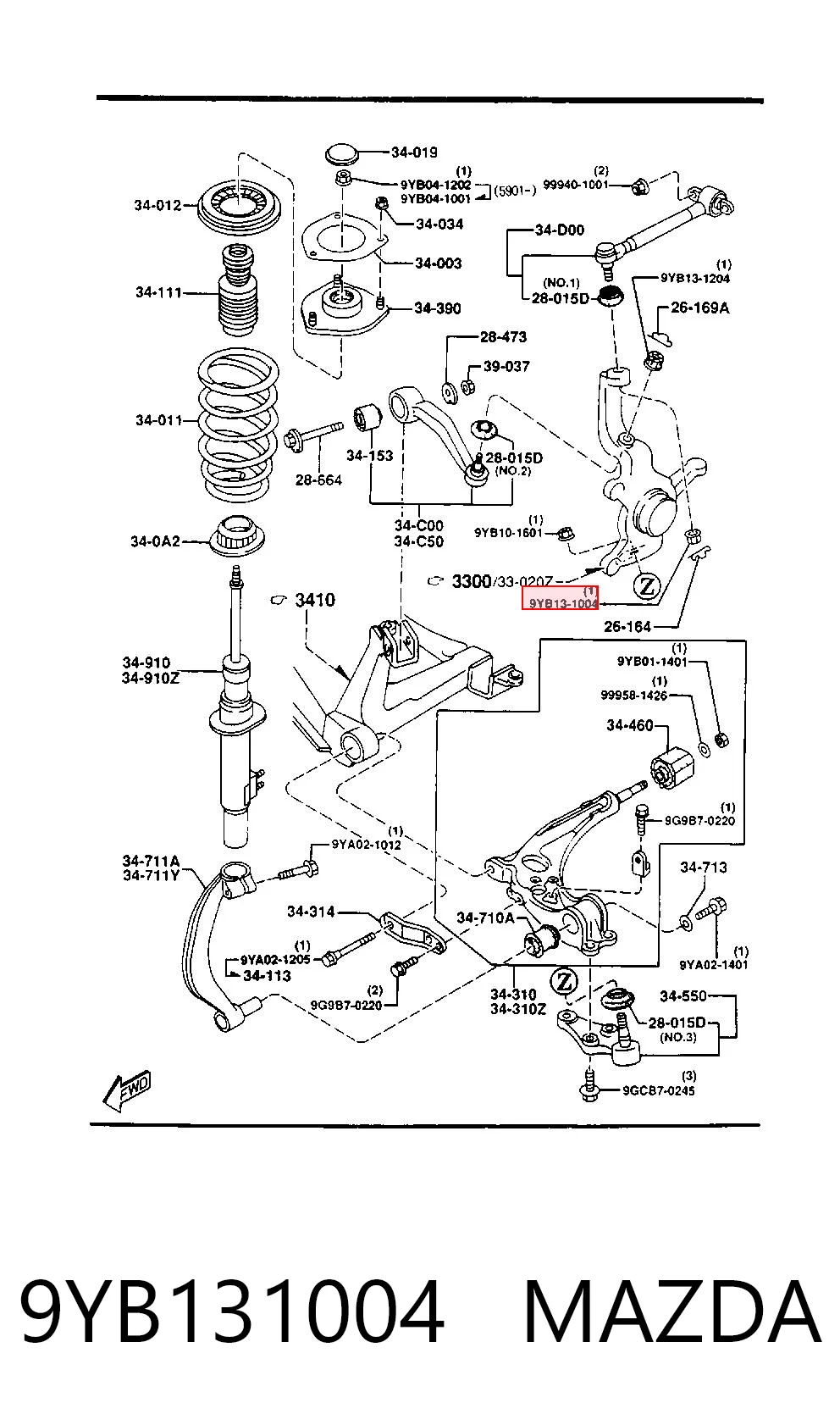 9YB131004 Mazda 